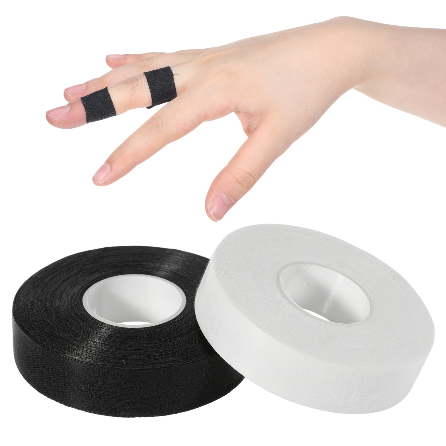2 Pcs Finger Tape 0.6 Inch x 32 FT, Extra Strong Elastic Self-Adhesive Athletic Tapes for Fingers Wrist Ankle, Sweat-Resistant Sports Tape for Volleyball Climbing Football Outdoor Protection