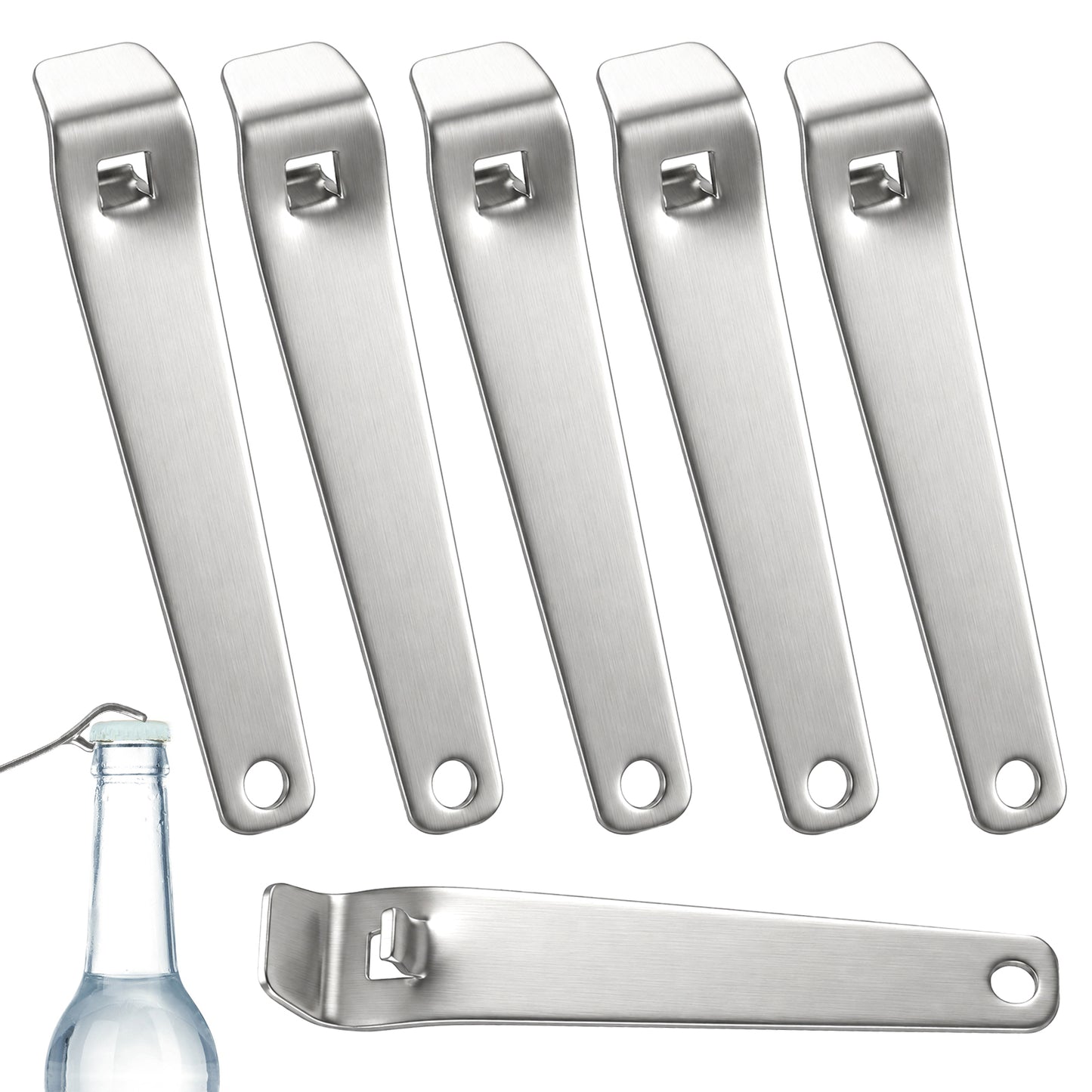 6 Pcs Vial Opener Stainless Steel, Mini Oral Liquid Decapper Phial Cap Remover Liquid Cap for Opening Oral Liquids Pharmacy Vials Beer Bottle Can Jar Lid and Home Use