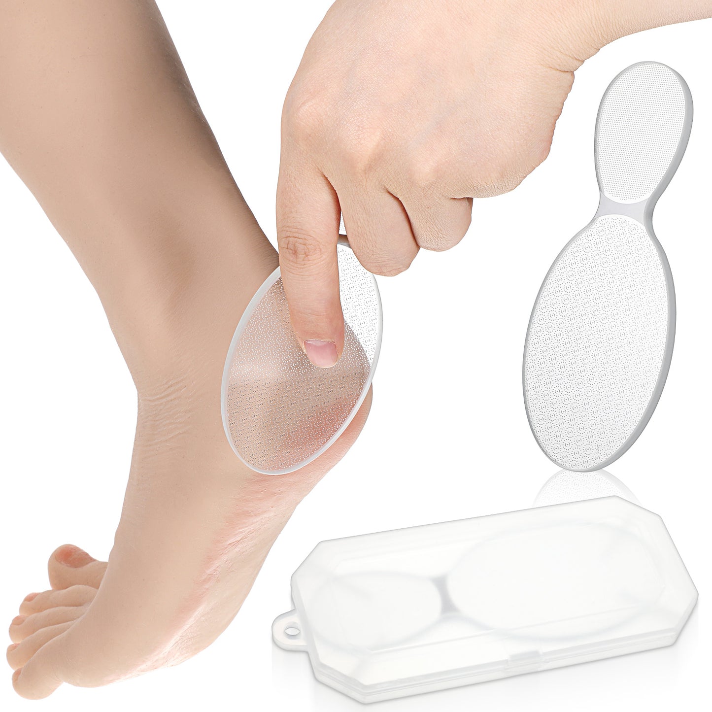 Glass Foot File, Foot Scrubber Callus Remover, Glass File for Feet, Foot Care Pedicure Tool for Women and Men Dead Skin Removal, Cracking, Wet and Dry Feet