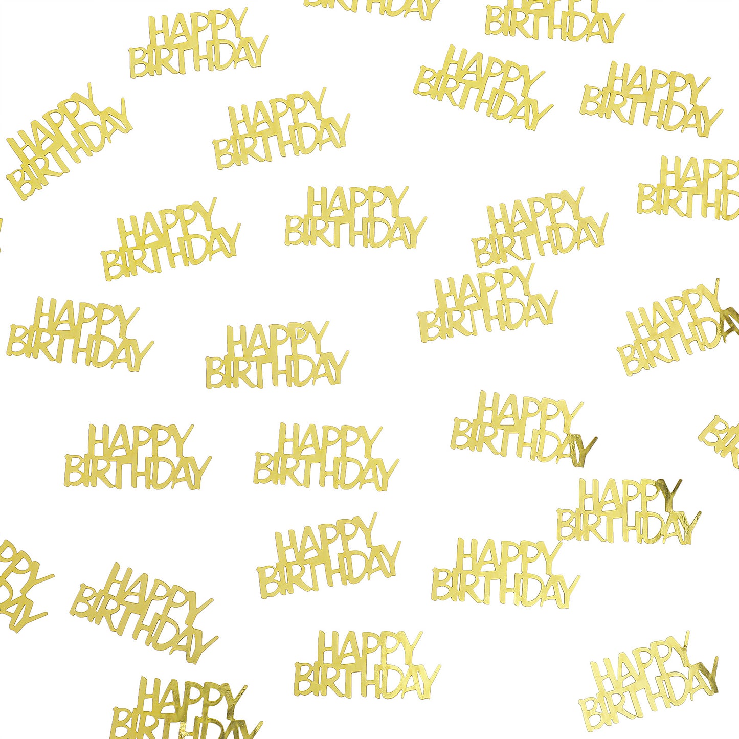 1 Package Gold Happy Birthday Confetti, Birthday Table Paper Confetti Scatter Decorations for Party Baby Shower DIY Arts and Crafting (15g)