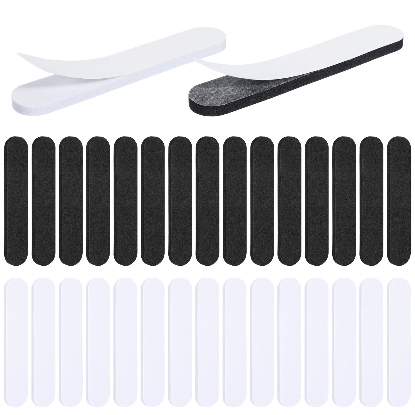 Axafazup Hat Size Reducer, 60 Pcs Self Adhesive Foam Tape, Adjustable Sizer Insert for Cowboy, Western, Baseball, Fedora, Straw, Panama Hats (30 Black, 30 White, 4.33x0.78in)