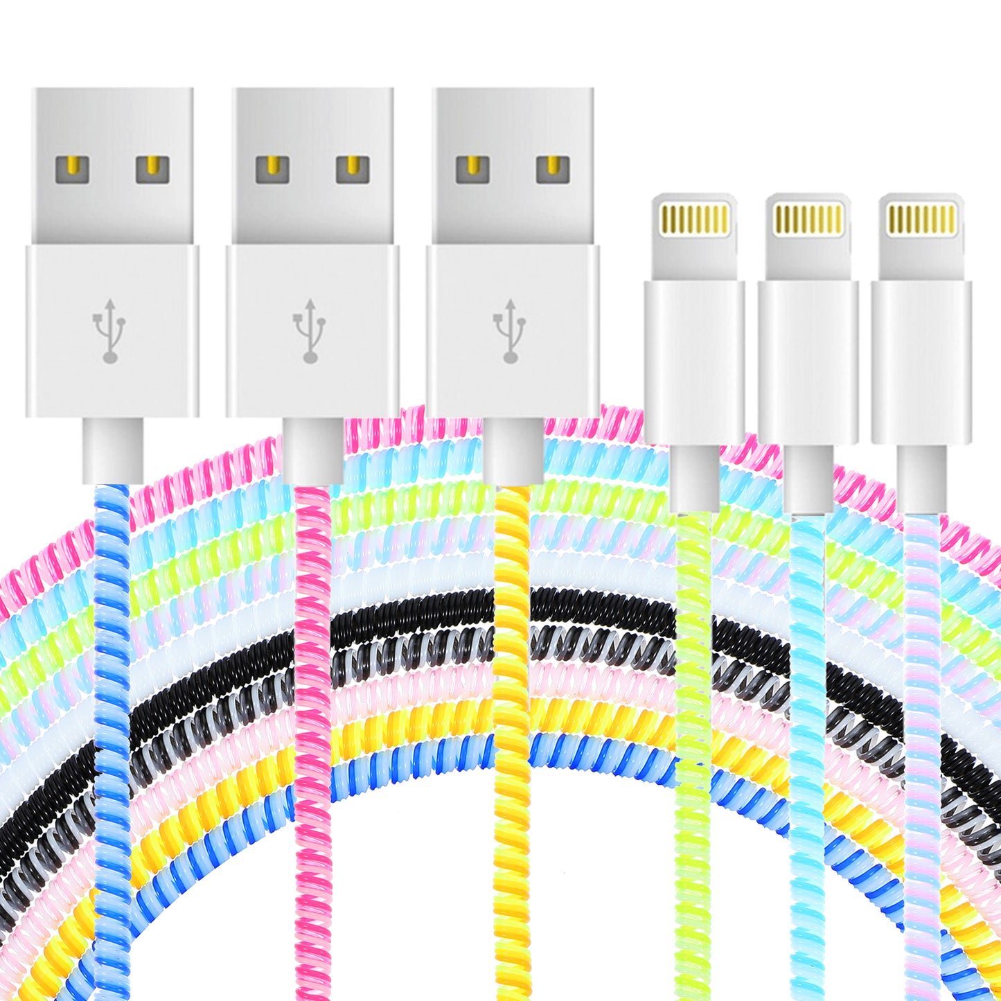 10 Pcs Spiral Cable Protector