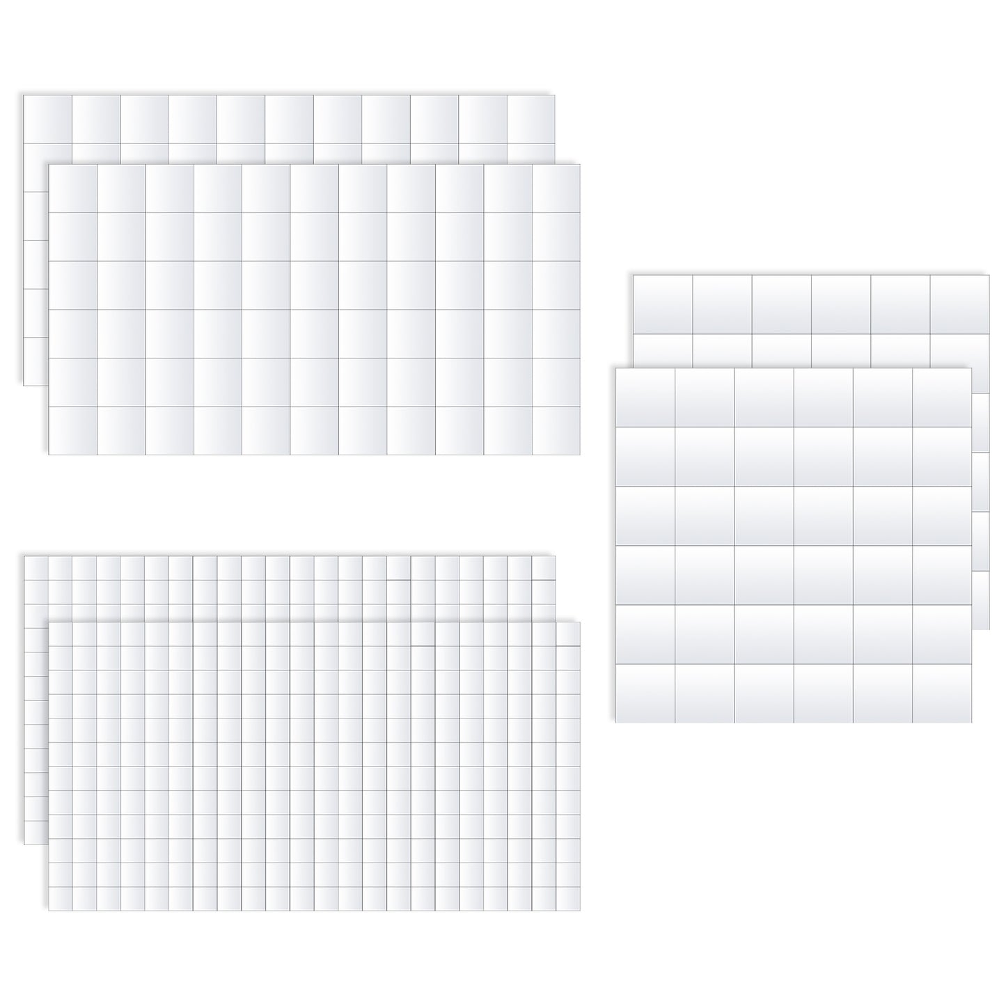 Aysatogc 6 Sheets Foam Adhesive Squares, 3D Foam Tapes Total Double Sided Self Adhesive Dots for DIY Arts Crafts Balloon Photo Art Craft Party Supplies 3 Sizes(0.62in/16mm, 0.47in/12mm, 0.24in/6mm)