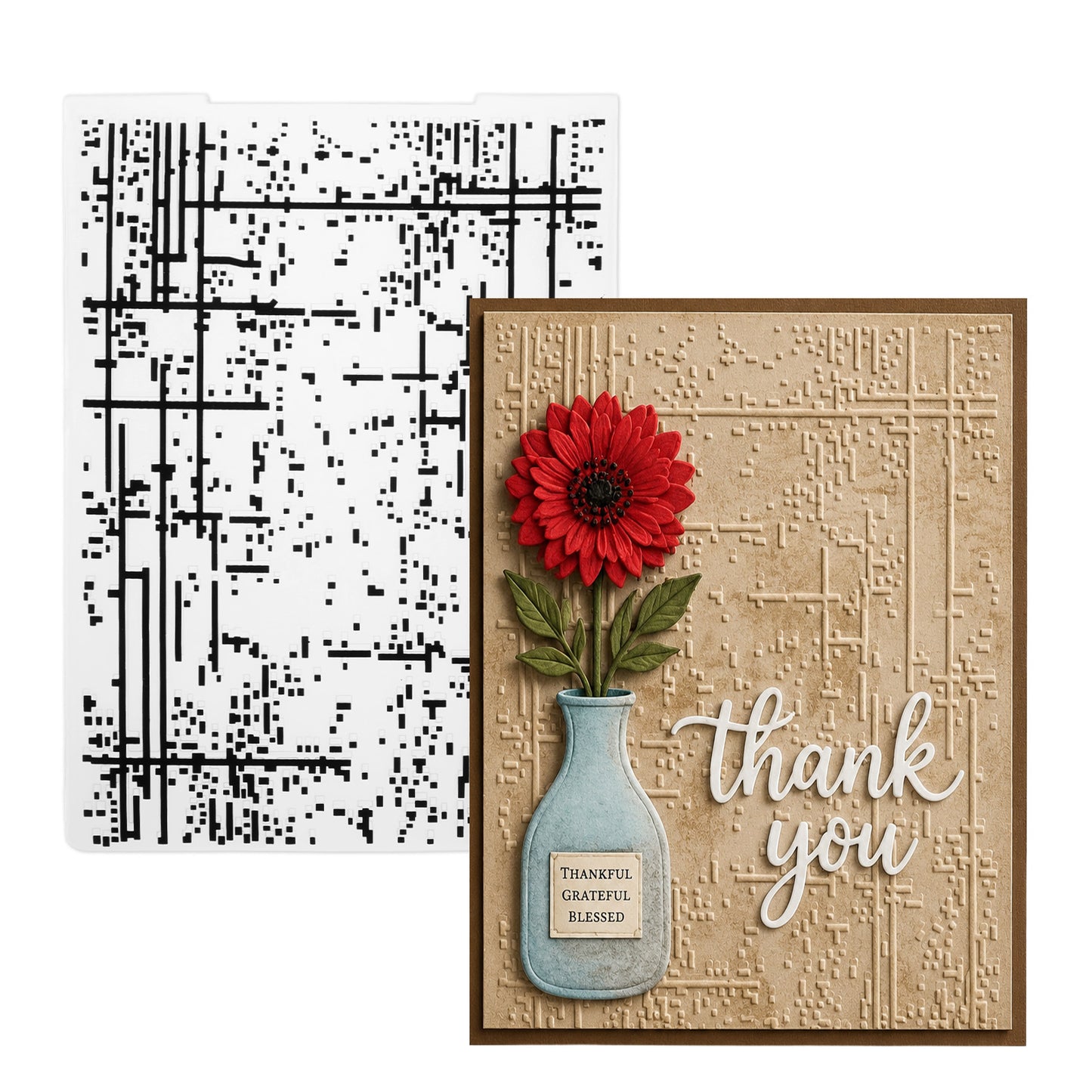3D Textured Embossing Folder for Card Making, Dot Background Embossing Folders Line Frame DIY Template Mold for Scrapbooking, Photo Album, Paper Craft Decoration
