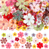 Dplolng 150 Pcs Faux Flower Heads,Mini Flowers for Crafts Small Silk Flowers for Crafts Fake Daisy Flower Heads for Craft DIY Wedding Birthday Party Home Decoration