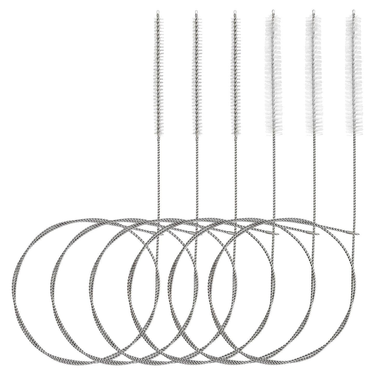 6pcs Long Pipe Cleaners, Straw Cleaner Brush Extra Long with Soft Nylon Bristles Head, Straw Cleaning Brush for Cleaning Straws, Feeding Tubes, Line and Pump
