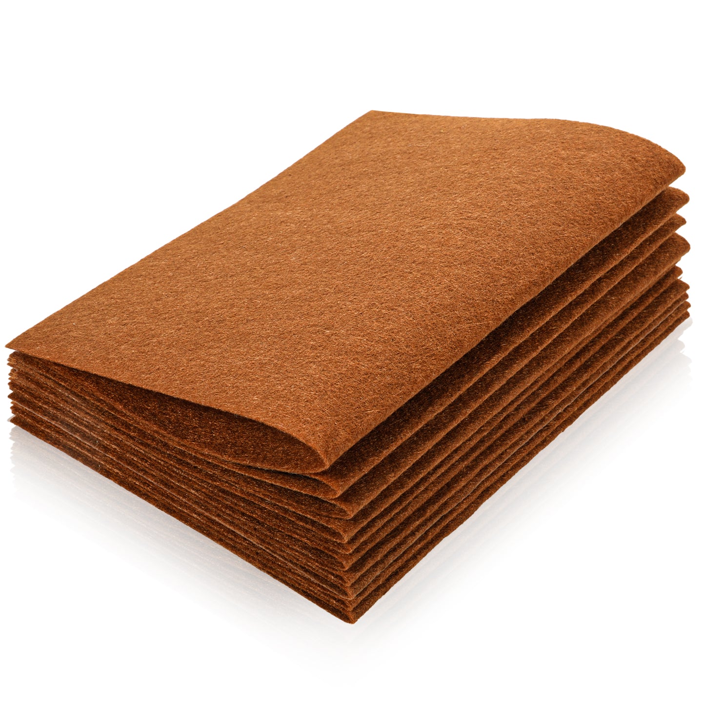 10 Pcs Brown Soft Felt Fabric Sheets, 20 X 30cm Felt Sheets for Crafts, Wool Felt Sheets, Brown Felt Sheets for Crafts Sewing Quilting Project Patchwork