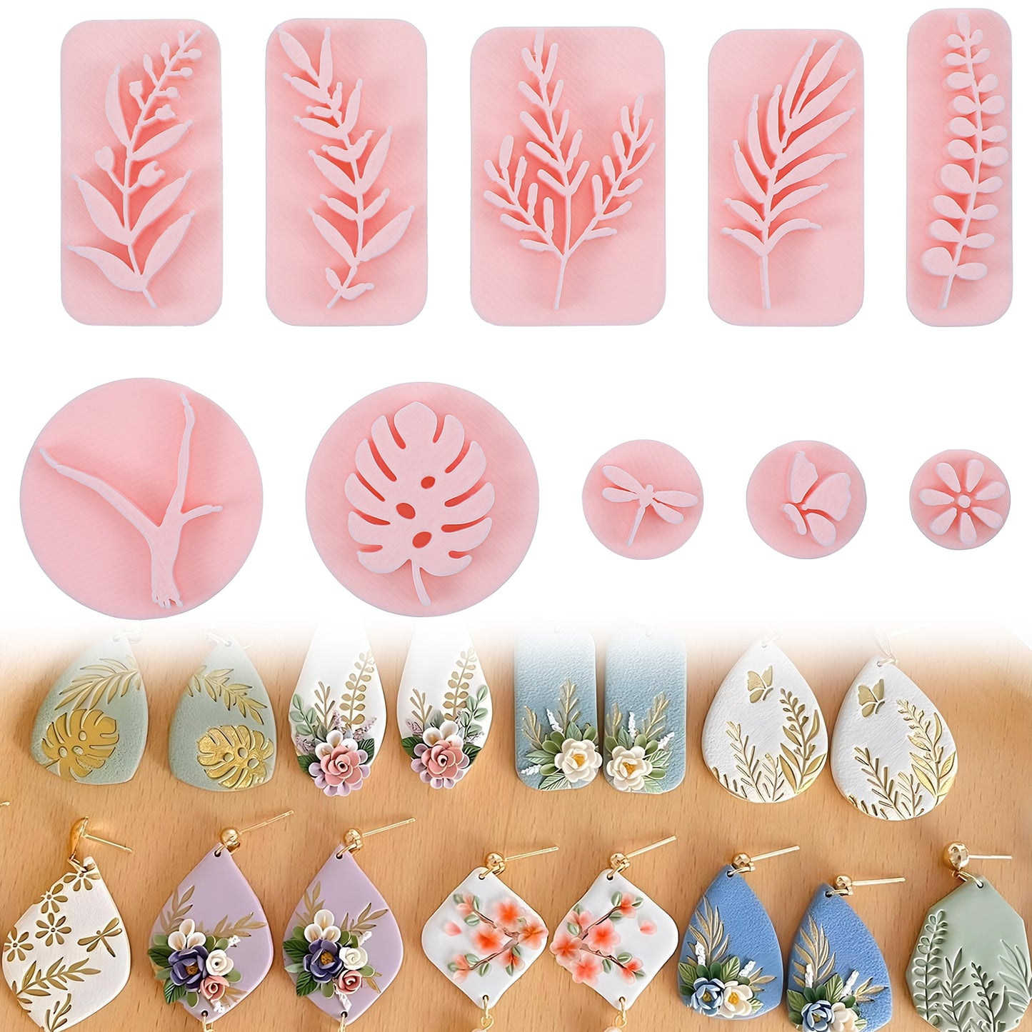 10 Pcs Polymer Clay Cutters in Different Shapes,Clays Cutter for Polymer Clays Jewelry Making,Clay Earring Cutters
