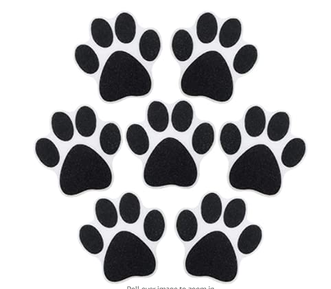 ASTER Bathtub Non-Slip Stickers, 15pcs Shower Floor Bathtub Stickers Strong Adhesive Paw Print Appliques Stickers Bathtub Decals for Bath Tub Showers,Pools, Boats, Stairs