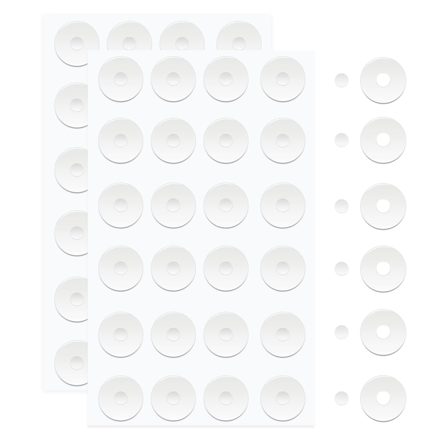 ASTER Non-Slip Silicone Grips for Quilt Templates, Quilting Rulers Grip Adhesive Non-Slip Stickers (2 Sizes, 96 Pieces)