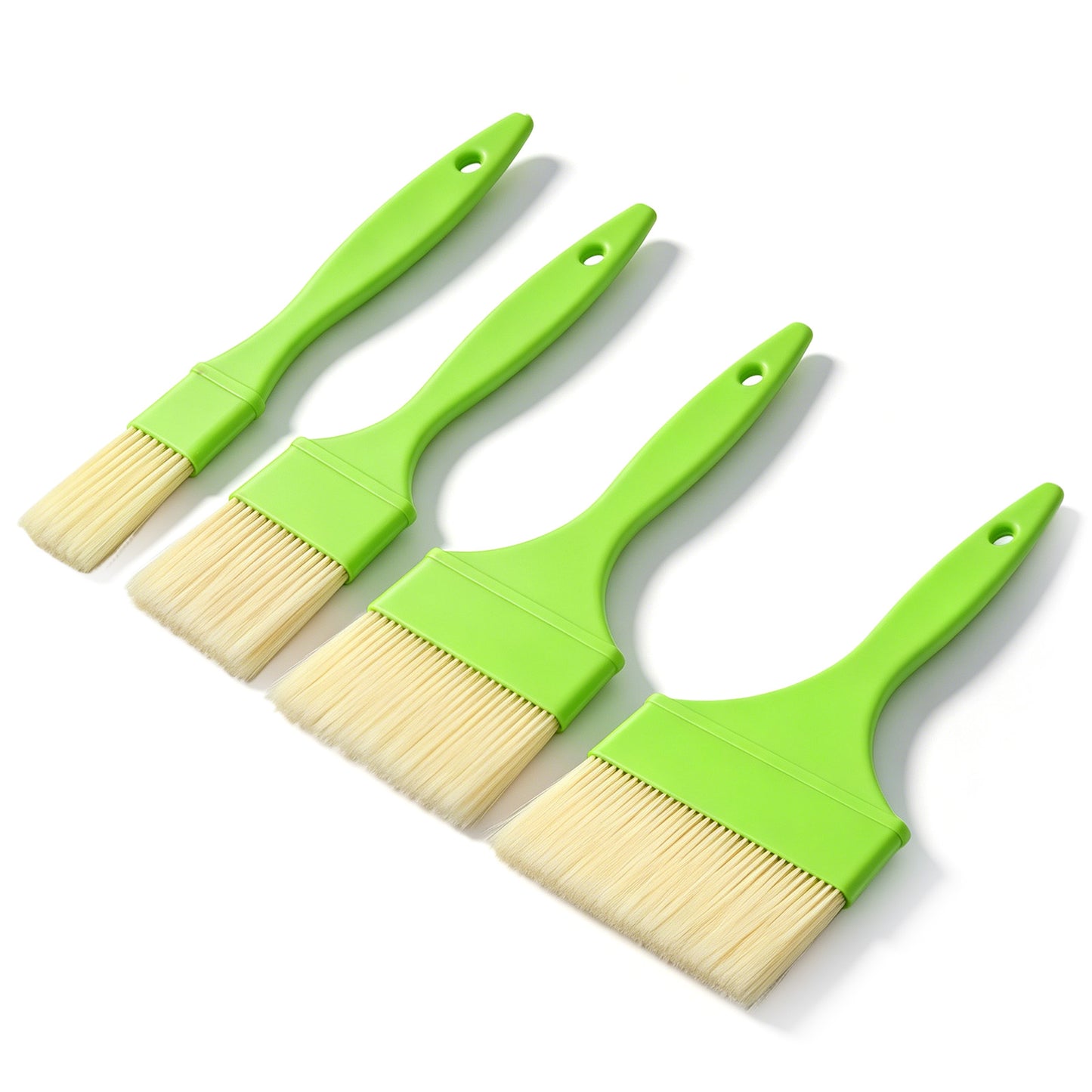 4 Pcs Pastry Brush Set, Basting Brushes for Cooking and Baking, Nylon Bristles Cooking Brush, Marinade and Kitchen Brushes for Butter, Oil, BBQ, Sauce, 4 Sizes