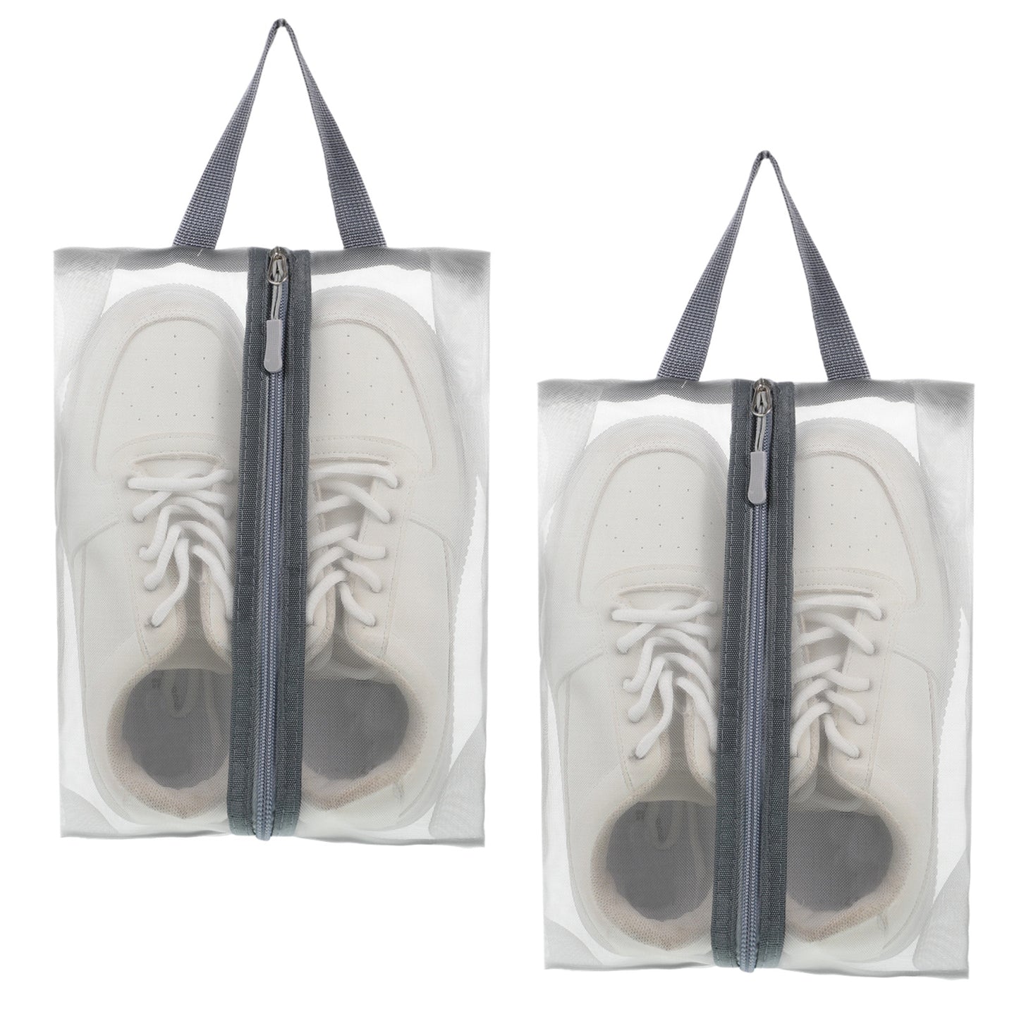 2 Pack Travel Shoe Bag, Waterproof Shoe Bag for Gym, Portable Boots Organizer with Zipper for Men & Women