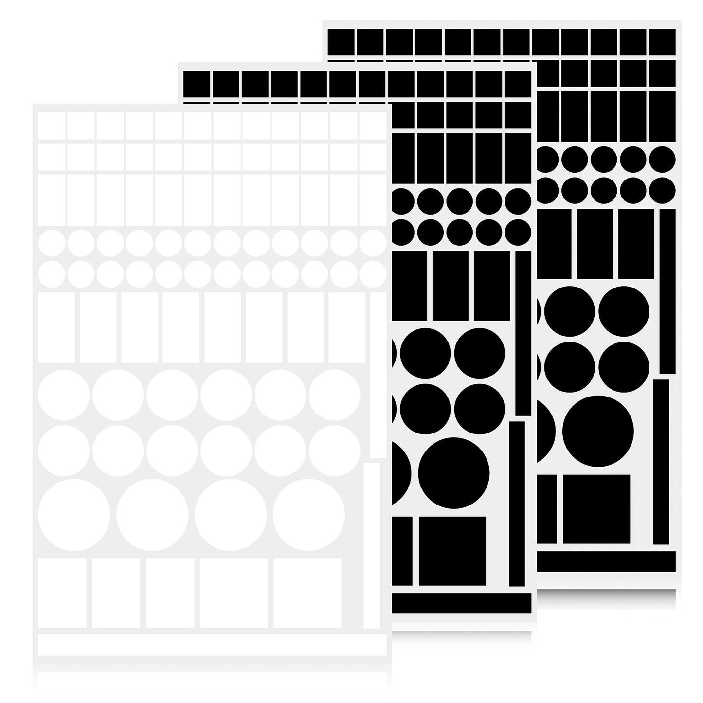 Aster Light Dimming Stickers, 3 Sheet Led Light Blocking Stickers, Light Dimming Tape Blackout Stickers for Electronics, Led Filters Dimming Sheets Led Covers Block 100% of Led Lights(Black and White)