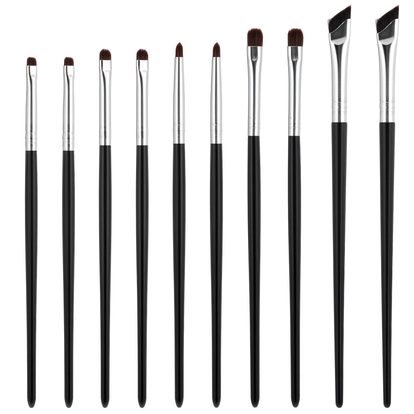 10 Pcs Eye Makeup Brush Set, Mini Eyeshadow Smudge Brushes, Precision Fine Point Eyeliner Brush for Gel Cream Liquid Concealer
