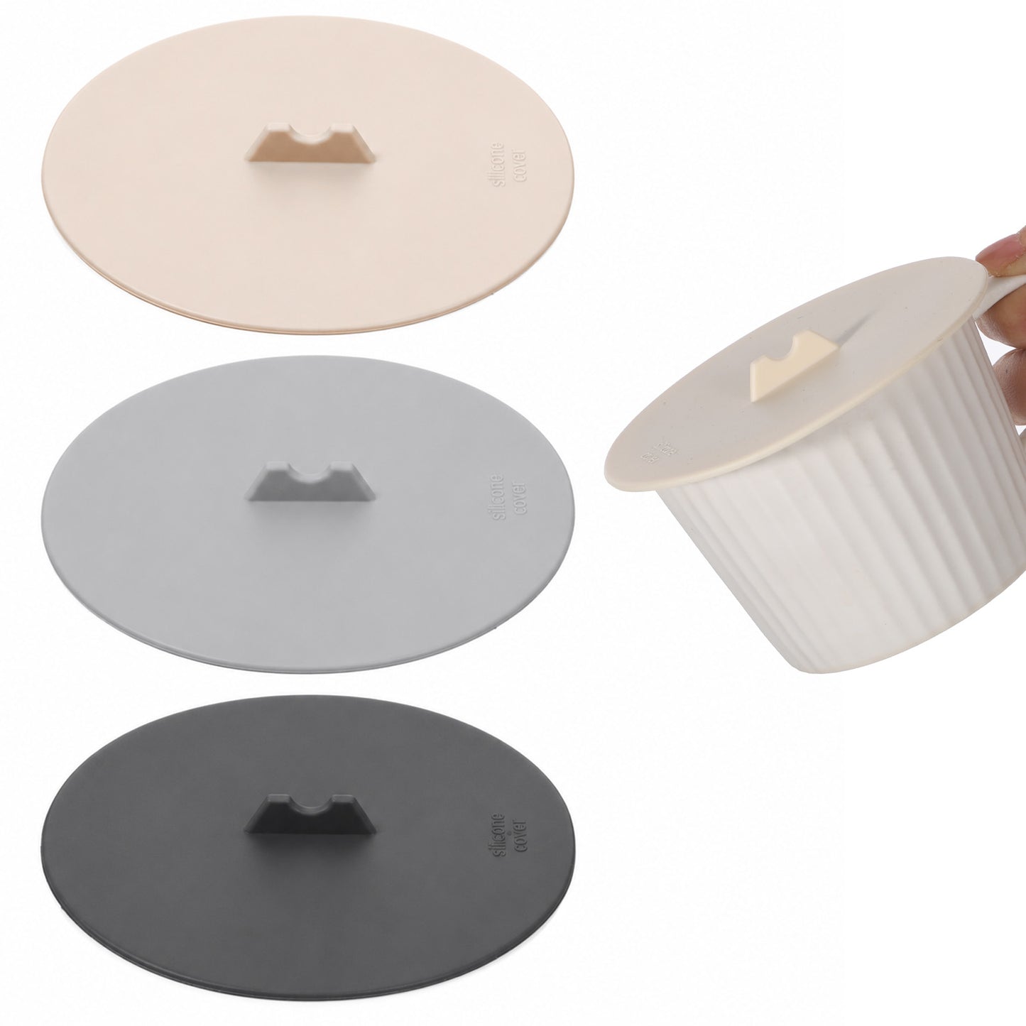 3 PCS Silicone Cup Cover, Silicone Coffee Cup Lid, Airtight Dustproof Seal Mug Cover, Reusable Tea Cups Covers for Steeping, Mug, Coffee Cups