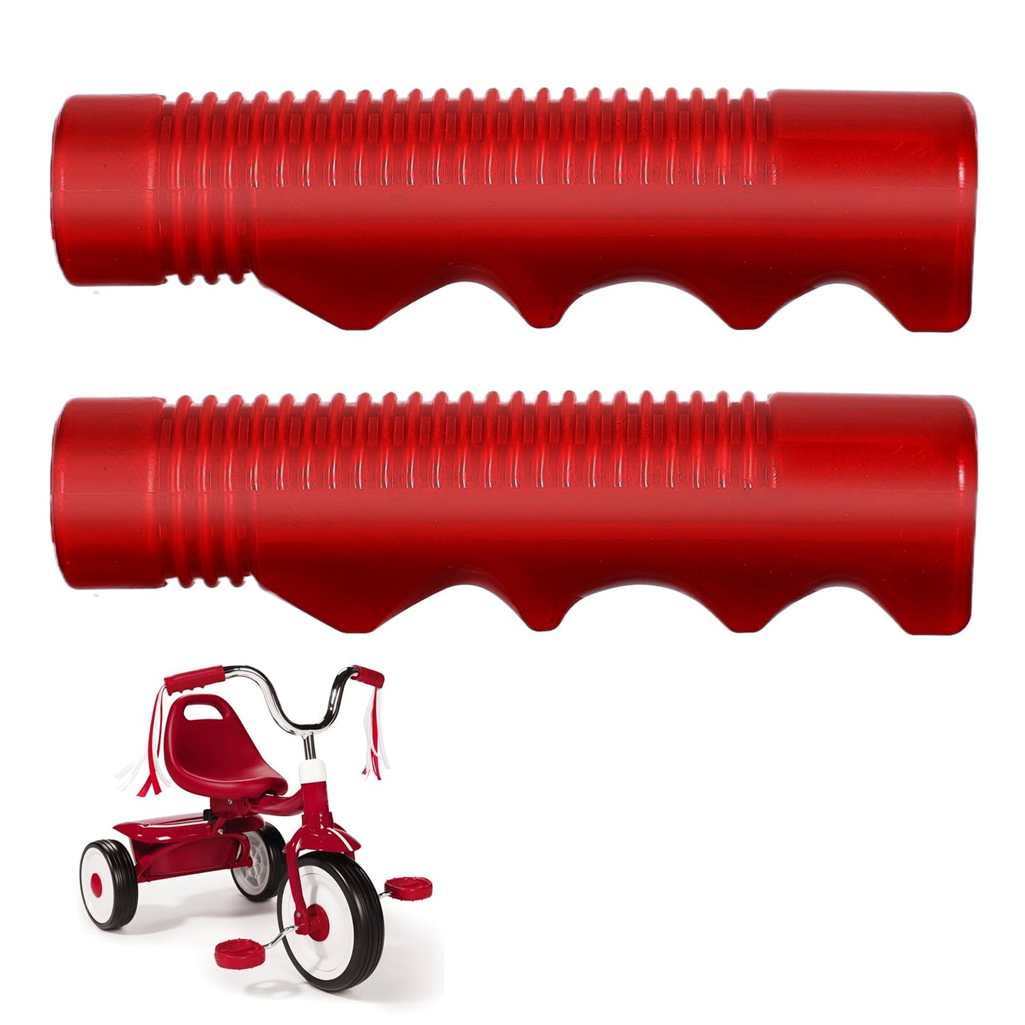 1 Pair Bicycle Handlebar Grips, Non-Slip Bicycle Grips with Groove Design, Ergonomic Bicycle Grips Child, for Children Bicycle Scooter, Tricycle, Children's Balance Bike, Children's Bicycle (Inner