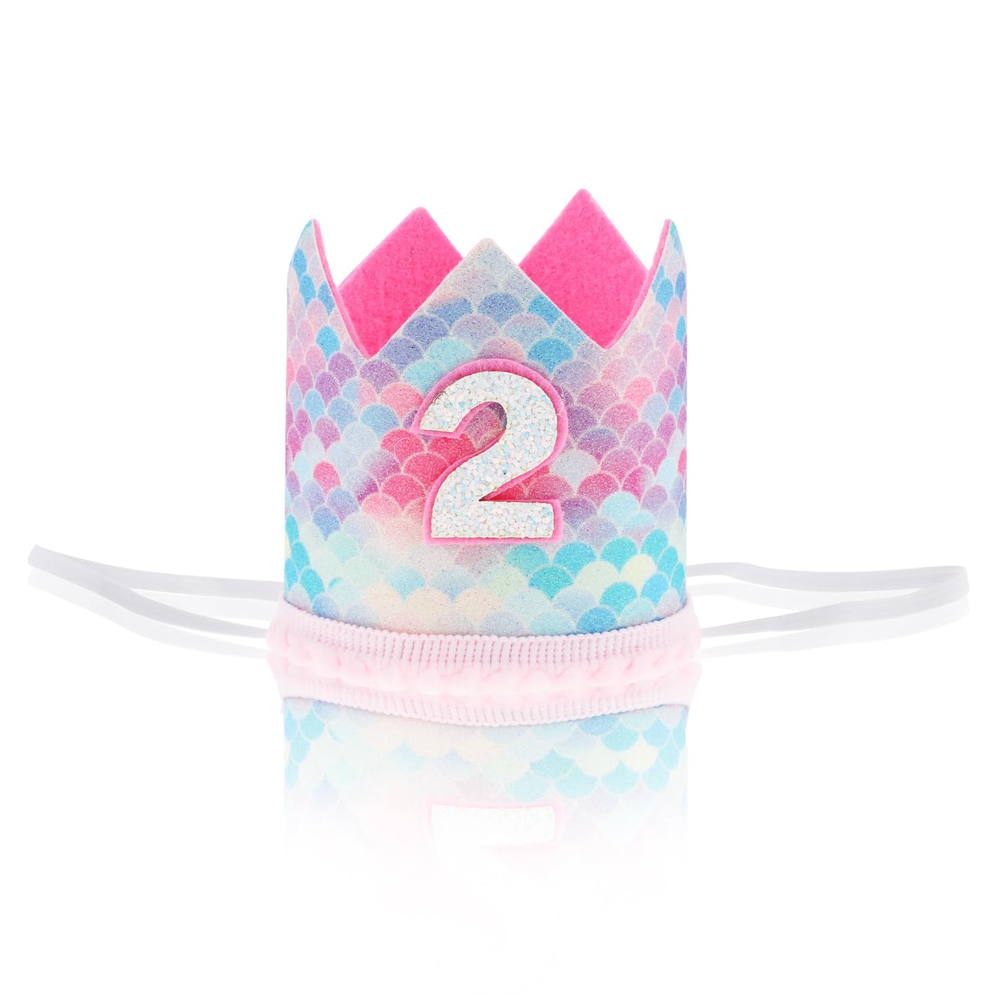 ASTER Baby Girls 2nd Birthday Hat, Princess Girls 2nd Birthday Crown, Adjustable 2nd Birthday Hat Baby Crown for Kids Baby Girls Second Birthday Party Decoration