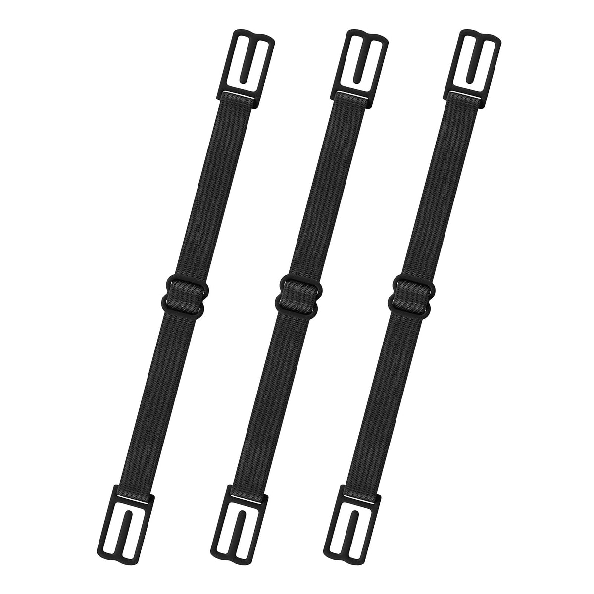 ASTER 3 Pcs Bra Strap Clips Holder, Racerback Bra Strap Retainers for slipping, Adjustable Elastic Clips, Slip Strap Holder for Women(Black)