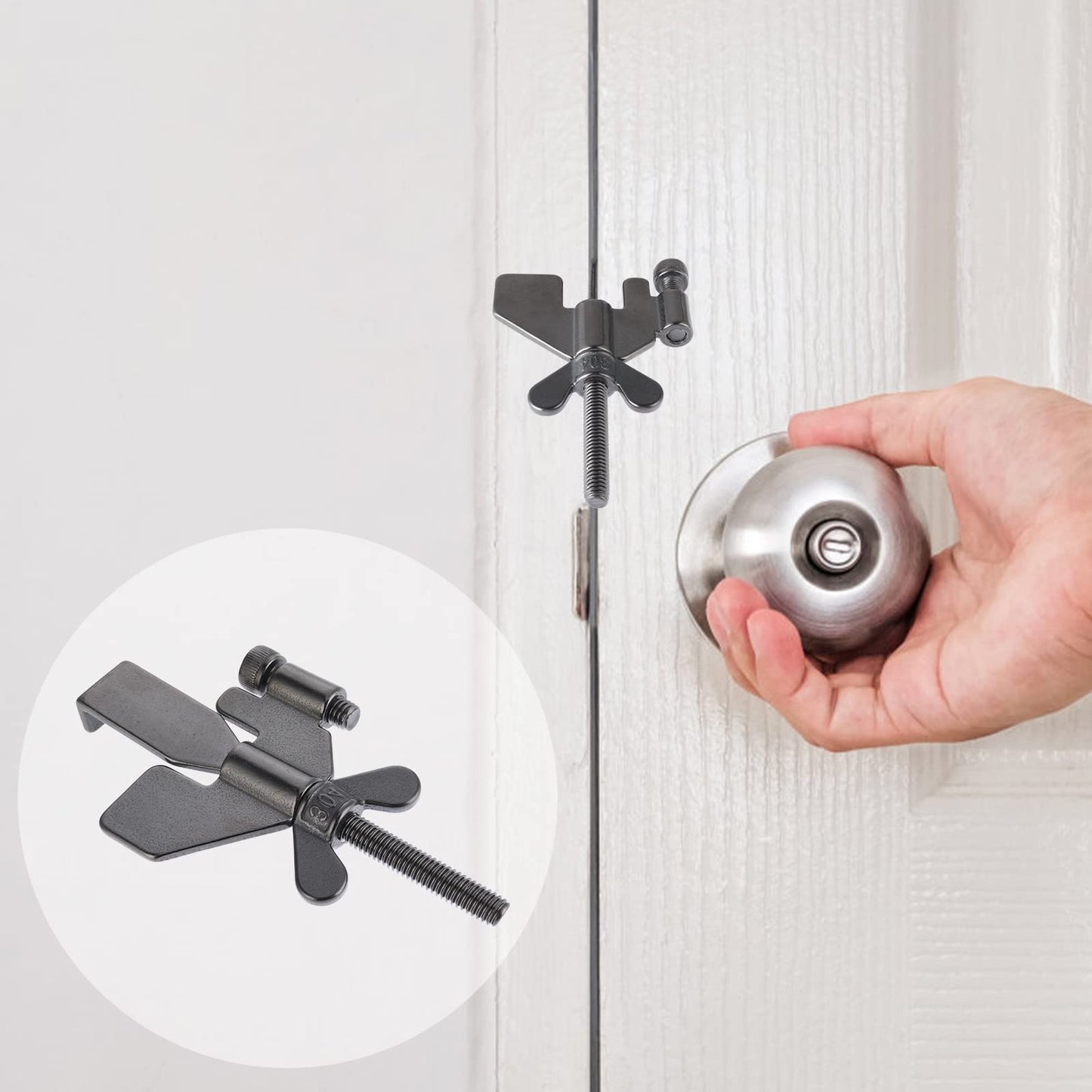 Upgraded Portable Door Lock, Safety Door Lock for Travel Hotel Home School Apartment, Additional Security and Privacy