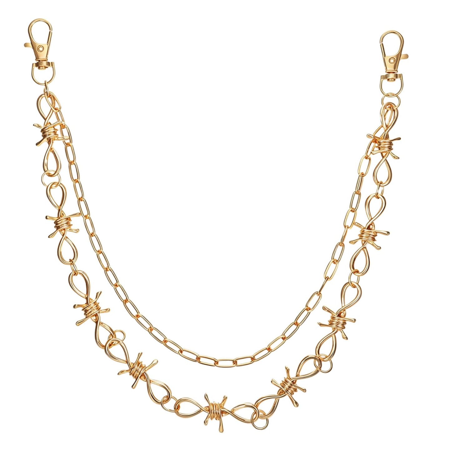 Gold Pants Chain, Hip Hop Punk Gold Chain for Pants