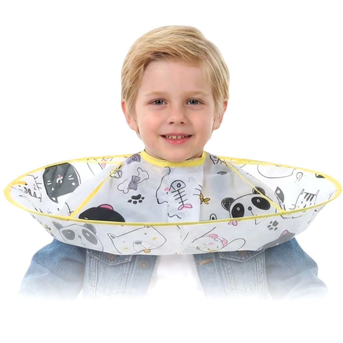 CIATBYYJ Children's Hairdressing Cape, Haircut Cape, Hair Cutting Cape, Umbrella, Waterproof, Foldable Umbrella Design for Children and Adults, Hair Styling, Cuts, Salon