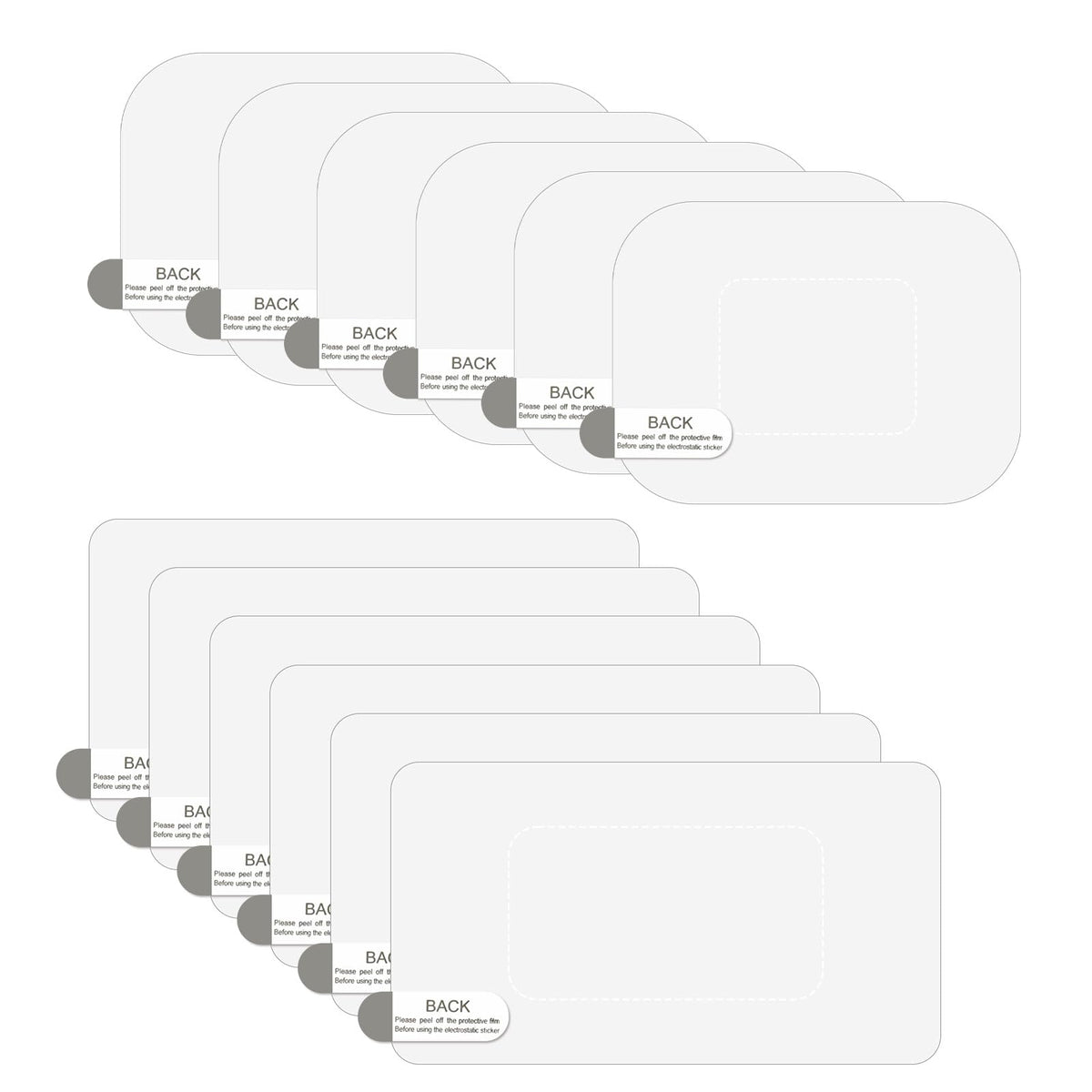 Aeaocvo Clear Antistatic Films, Pack of 12, Stone Chip Stickers