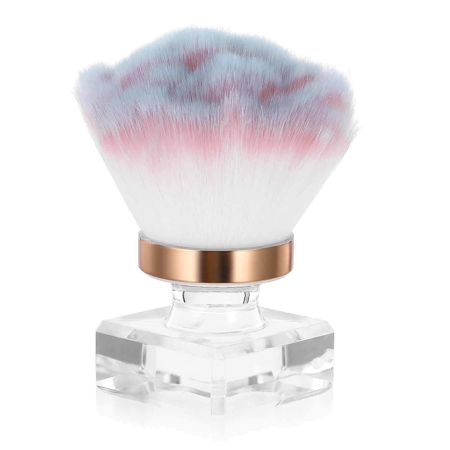 Aster Nail Dust Brush, Nail Arts Powder Remover Brush, Acrylic Nail Art Dust Cleaner Brush, Soft Pink Brush Crystal Base Nail Cleaning Brush for Makeup or Acrylic UV Gel Nail Arts