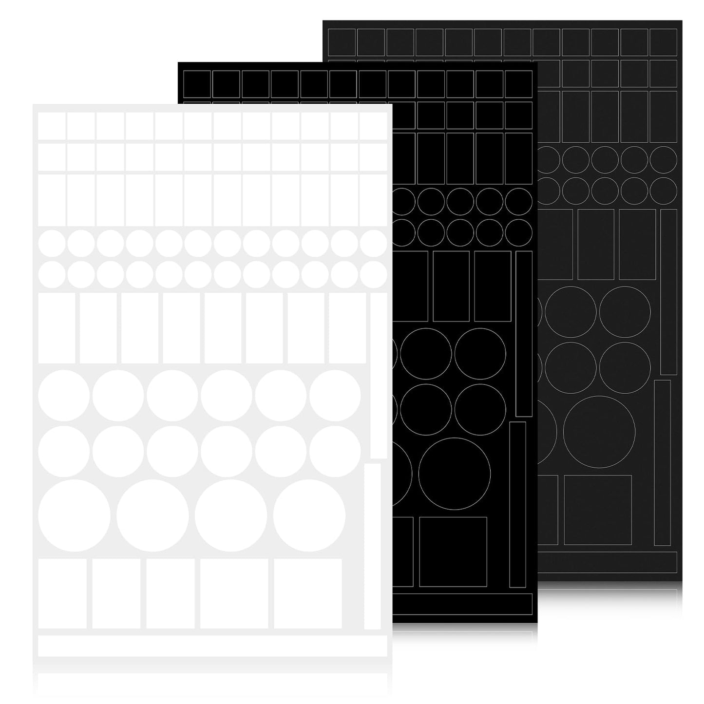 Aster Light Dimming Stickers, 3 Sheet Led Light Blocking Stickers, Light Dimming Tape Blackout Stickers for Electronics, Led Filters Dimming Sheets Led Covers Block 100% of Led Lights(Black and White)