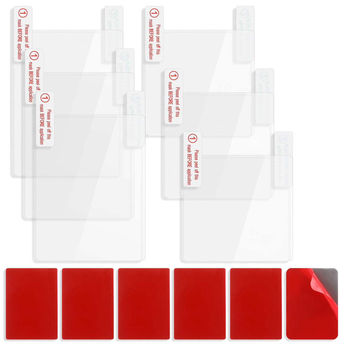 6Pcs Electrostatic Film for Dash Cam, Car Windshield Sticker
