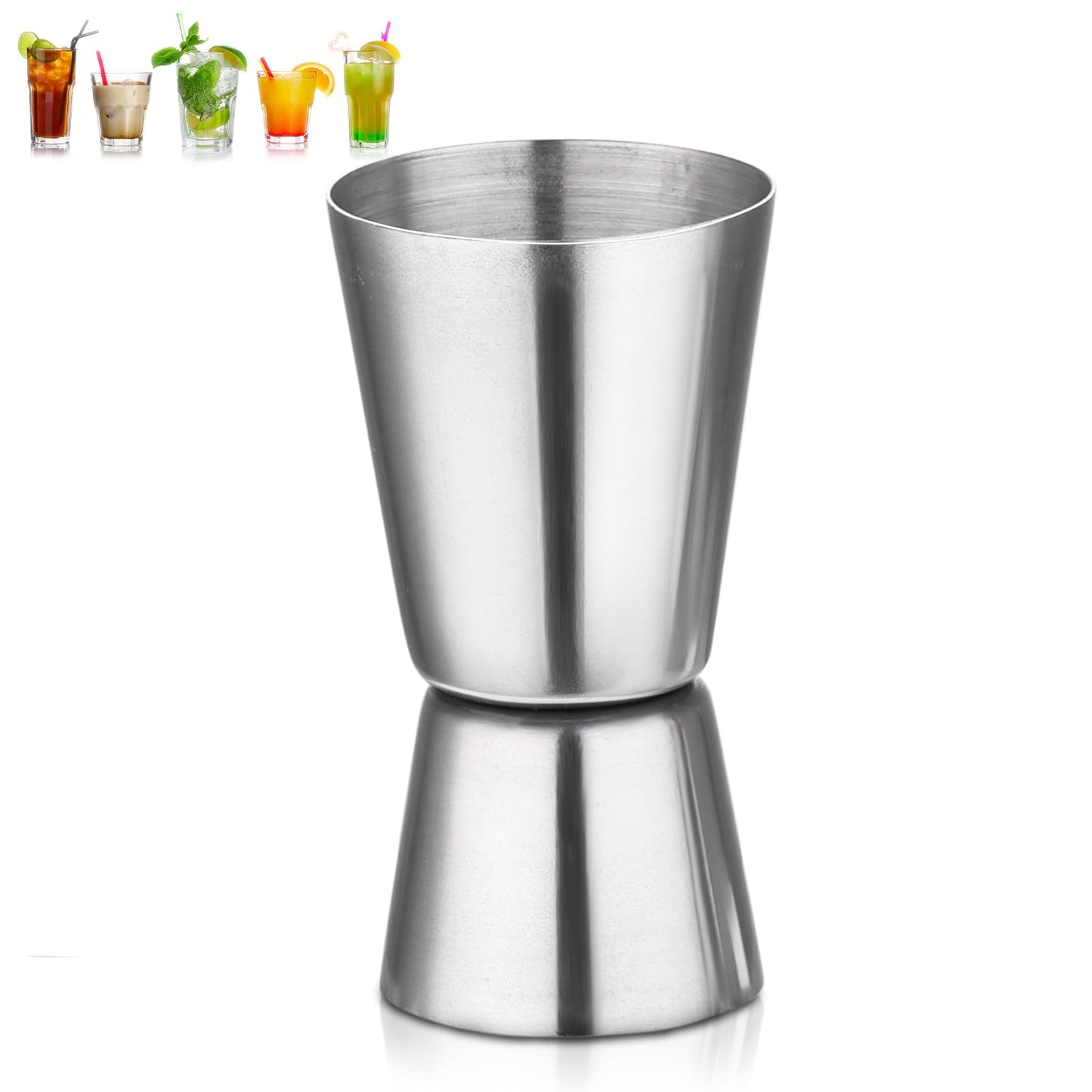 1 x Bar Measure Stainless Steel Spirit Measuring Cup, 25/50 ml Double Measure Cocktail Measure, Spirit Measure Cup for Bar Party Wine Cocktail Drink Shaker