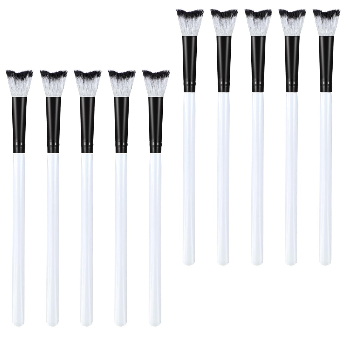 10 Pcs Lash Shampoo Brush with Fish-Tail Design, Soft and Gentle Lash Brushes for Cleansing, Eyelash Brushes Cleaner with Easy-Grip Ergonomic Handle, Lashes Bath Brush for Makeup Skincare Gift Women