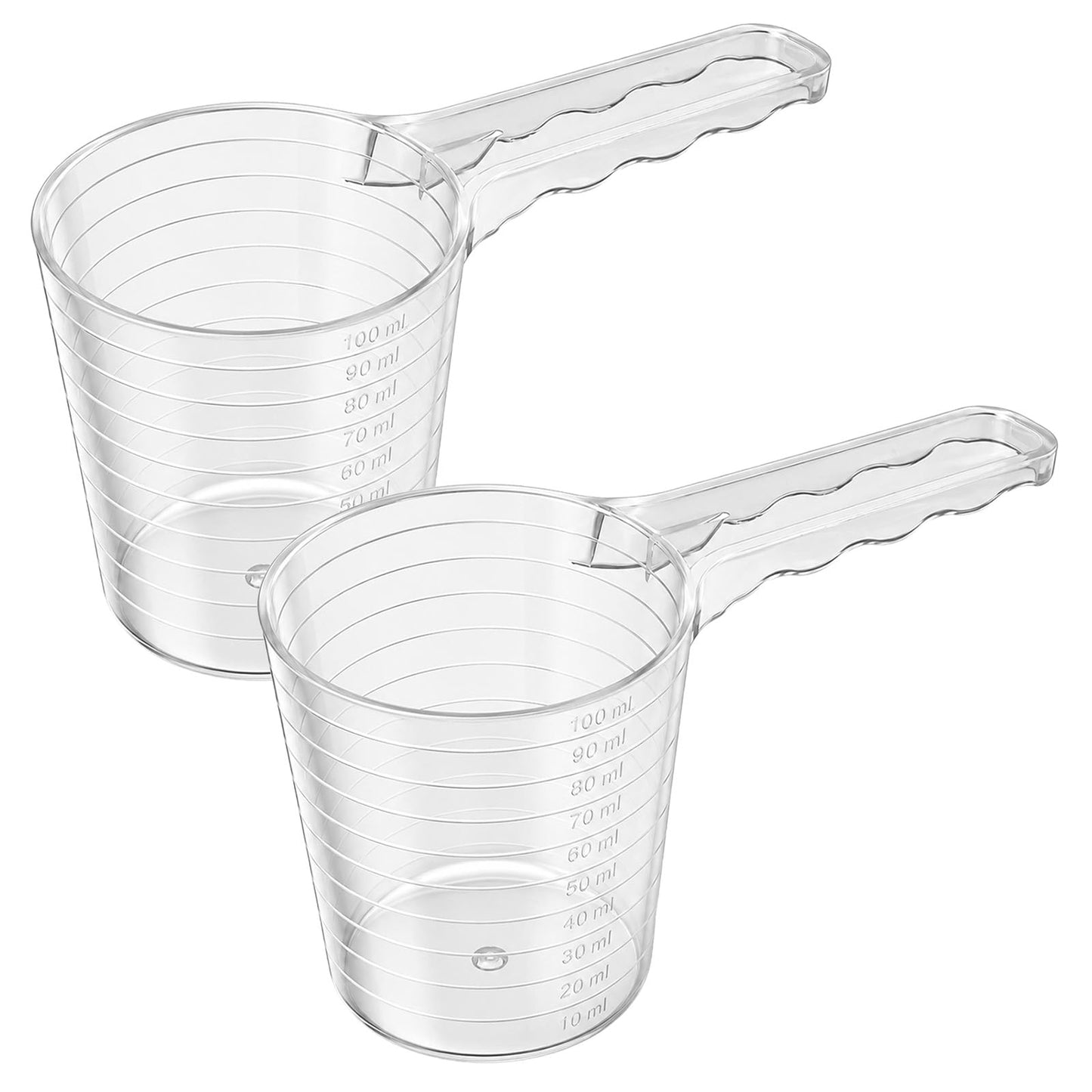 Set of 2 Plastic Measuring Cups Small Mini Measuring Cups 100 ml