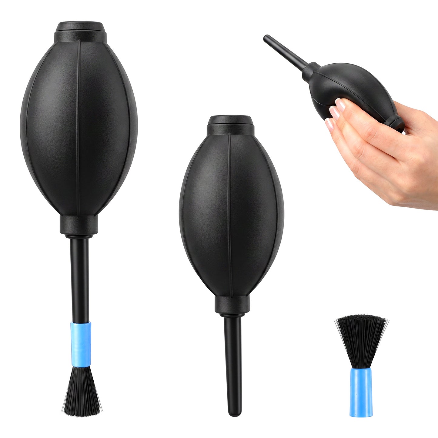 1 pcs Air Blower with Soft Brush Silicone Super Blower Blaster Pump Dust Camera Lens Cleaner Manual Rubber Bulb Air Pump Dust Cleaner for Digital Sensor Screens Keyboards Telescope