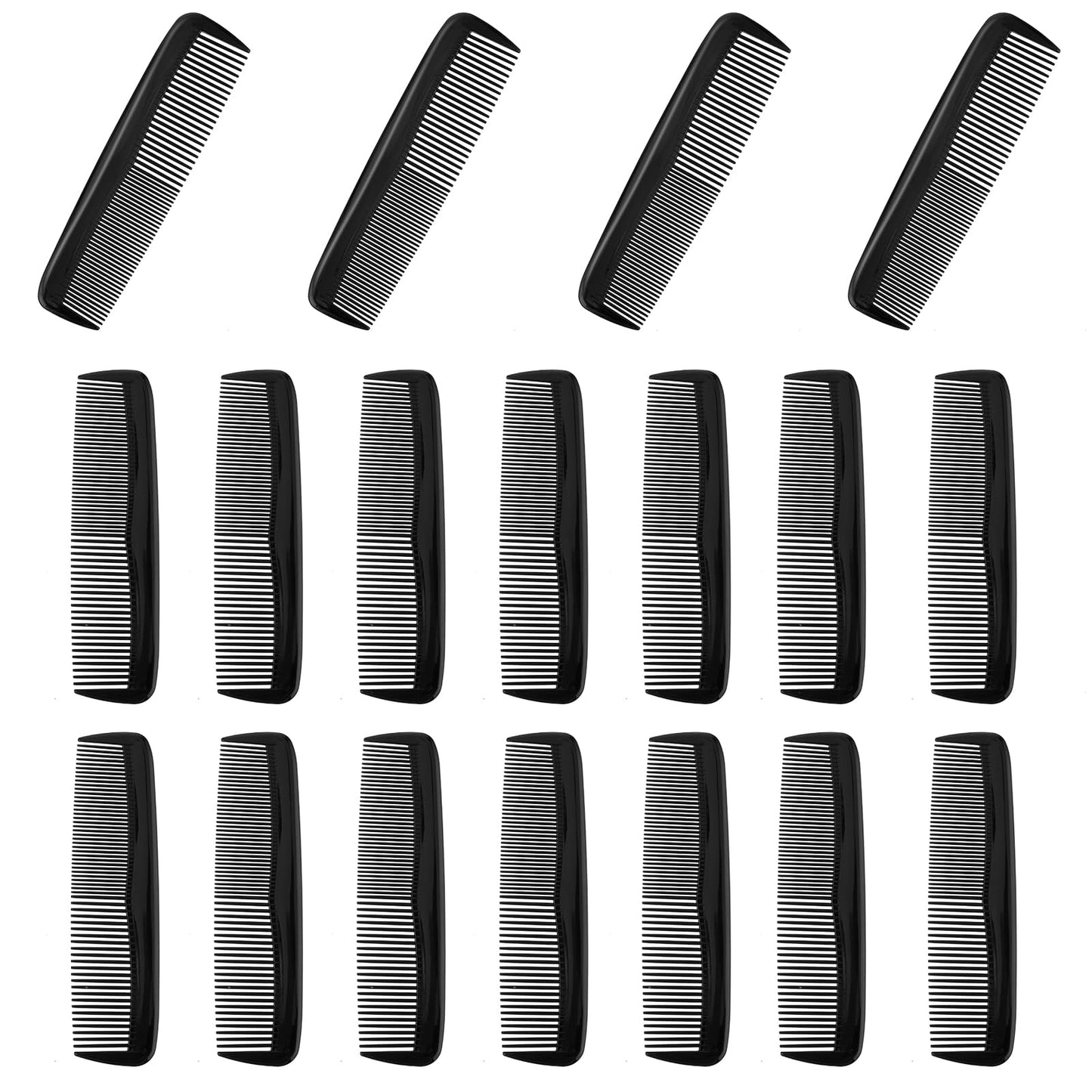 ASTER HAIR_COMB Set, 18 Pieces Plastic Pocket Combs, Fine Tooth Comb, Hair Cutting Comb, Styling Combs, Straightening Comb, Hairdressing Barber Salon Comb for Women Men (Black)