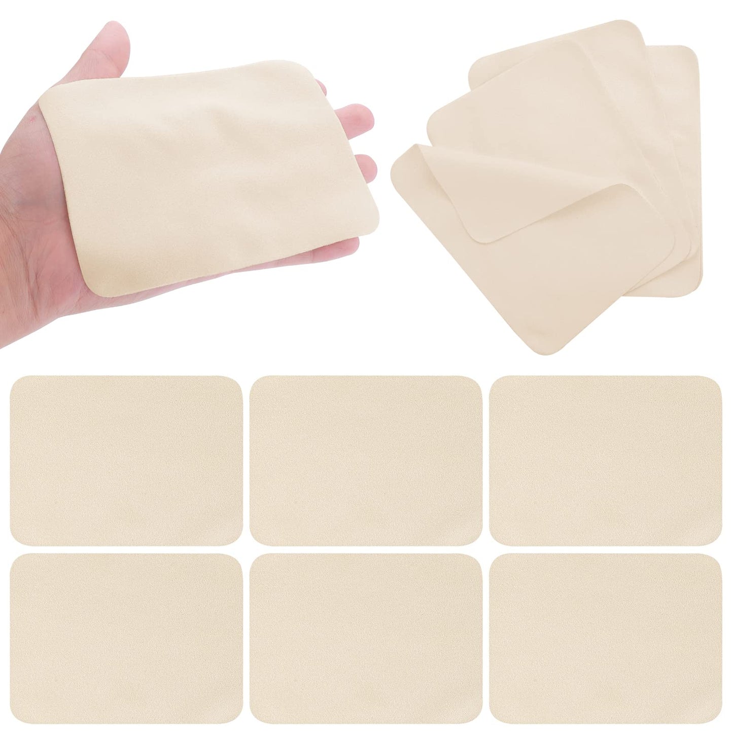 10 Pieces Chamois Pottery Tools Pre-Cut Chamois Cloth Clay Pottery Tools Trimming Mud Tool Kit Ceramic Pottery Craft Supplies Soft Chamois for Pot Rim Smoothing Pottery (10 x 14cm)