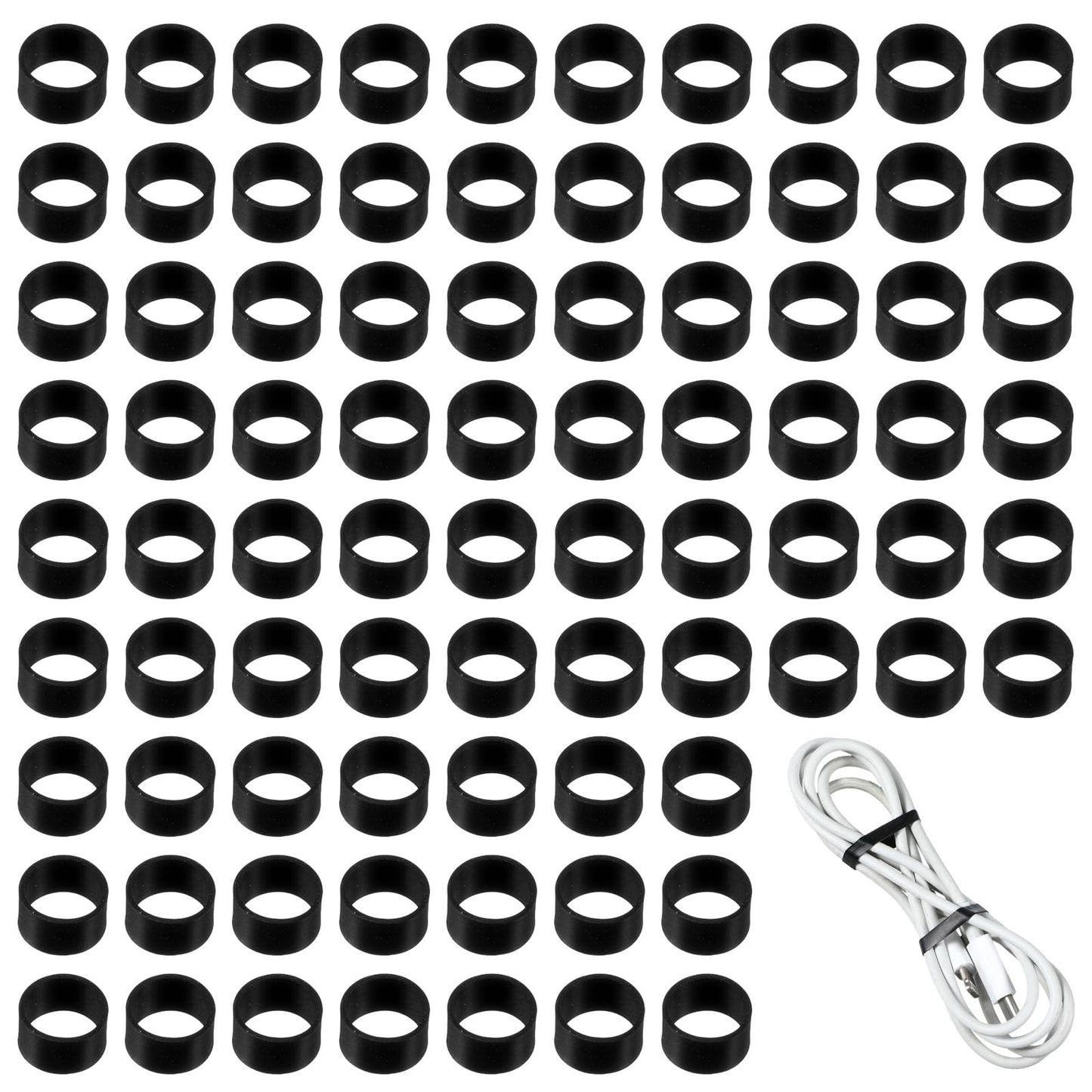 LLOUSSAK Pack of 150 Small Silicone Rubber Bands, Reusable Rubber Rings, Small