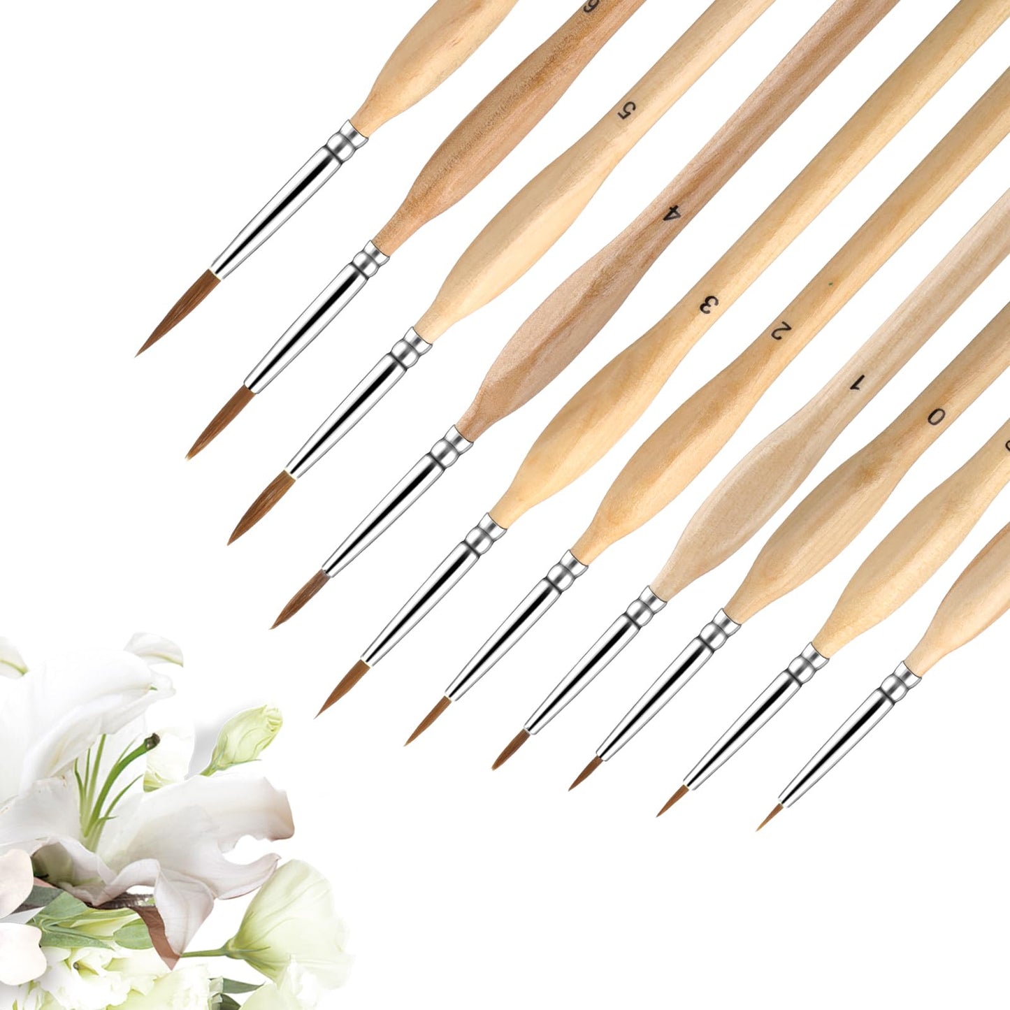 10 Pack Paint Brushes Small Paint Brush Set Detailing Brush Set Miniature Paint Brushes Fine Paint Brushes for Acrylic Watercolor Oil Gouache Model Face Painting Art Crafts