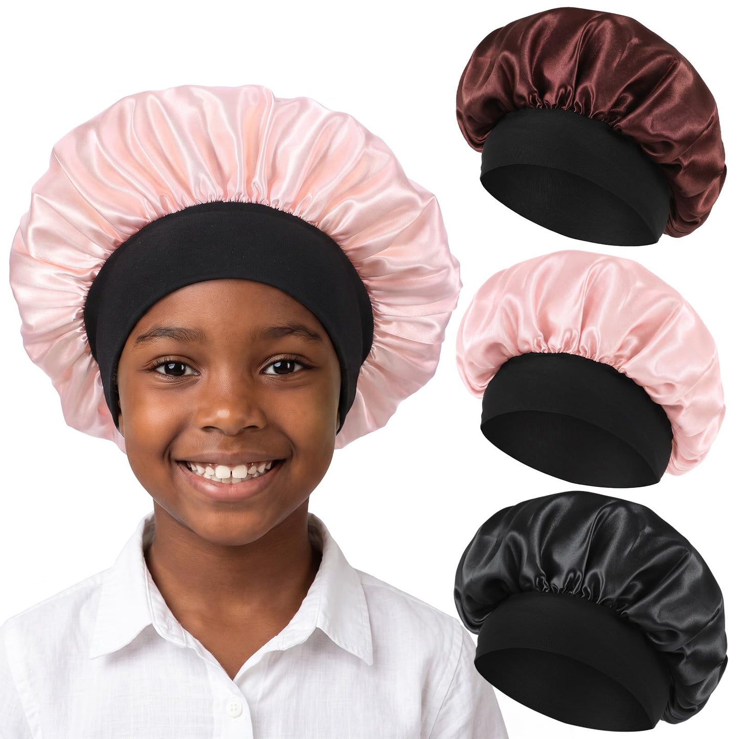 Pack of 3 Silk Bonnet Hair Bonnet for Sleeping Bonnet