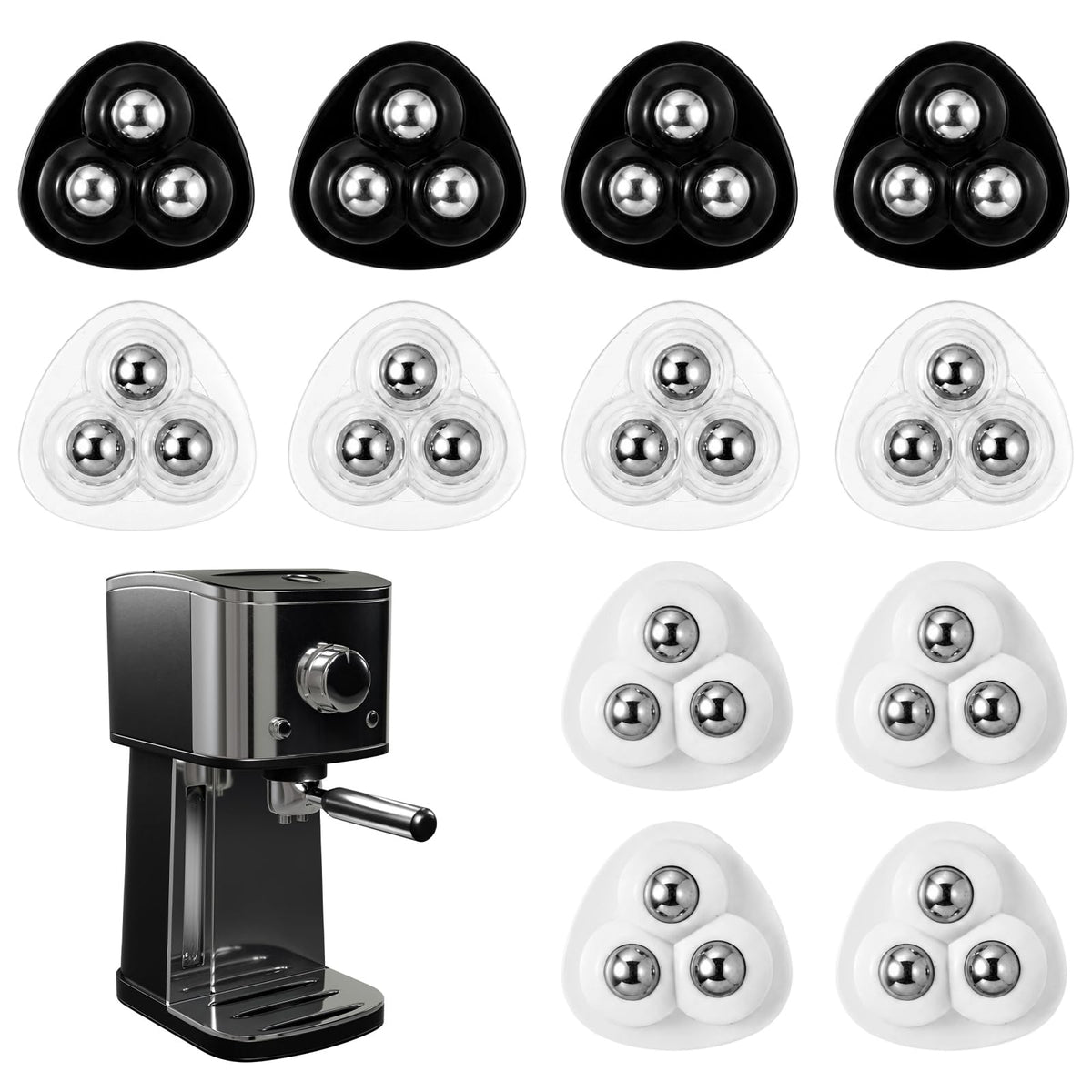 12Pcs Caster Wheels Self Adhesive, Appliance Rollers Countertop Appliances