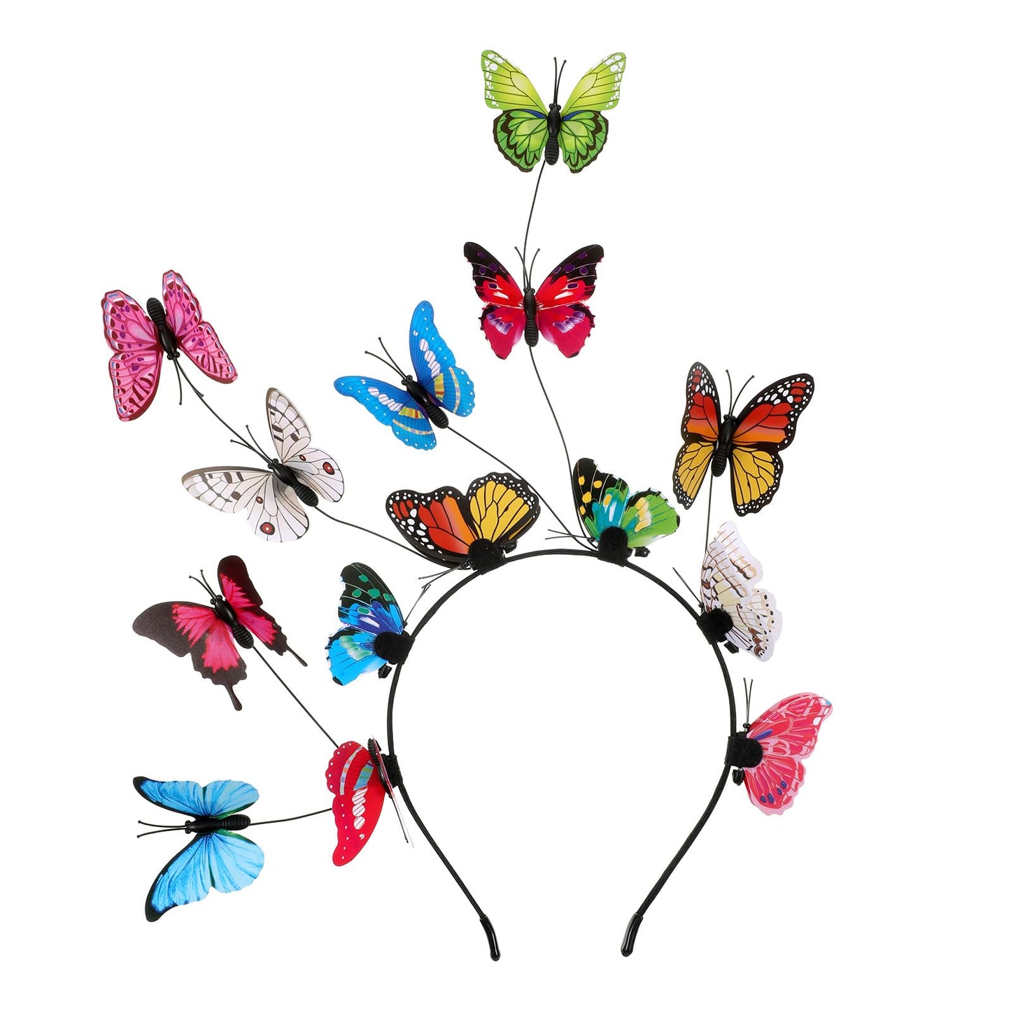 Colorful Butterfly Headband for Women, Adjustable Butterfly Headpiece