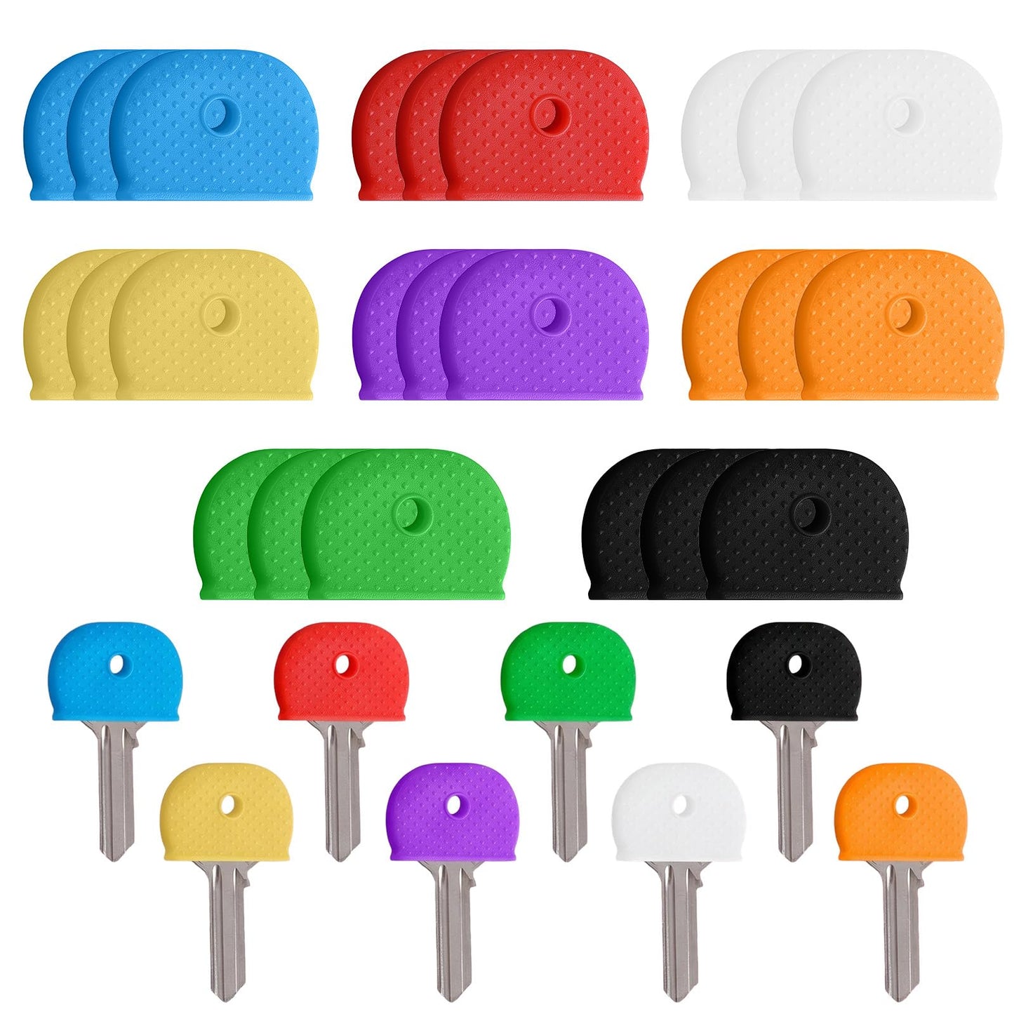 24 Pcs Plastic Key Caps Key Markers 5 Colors