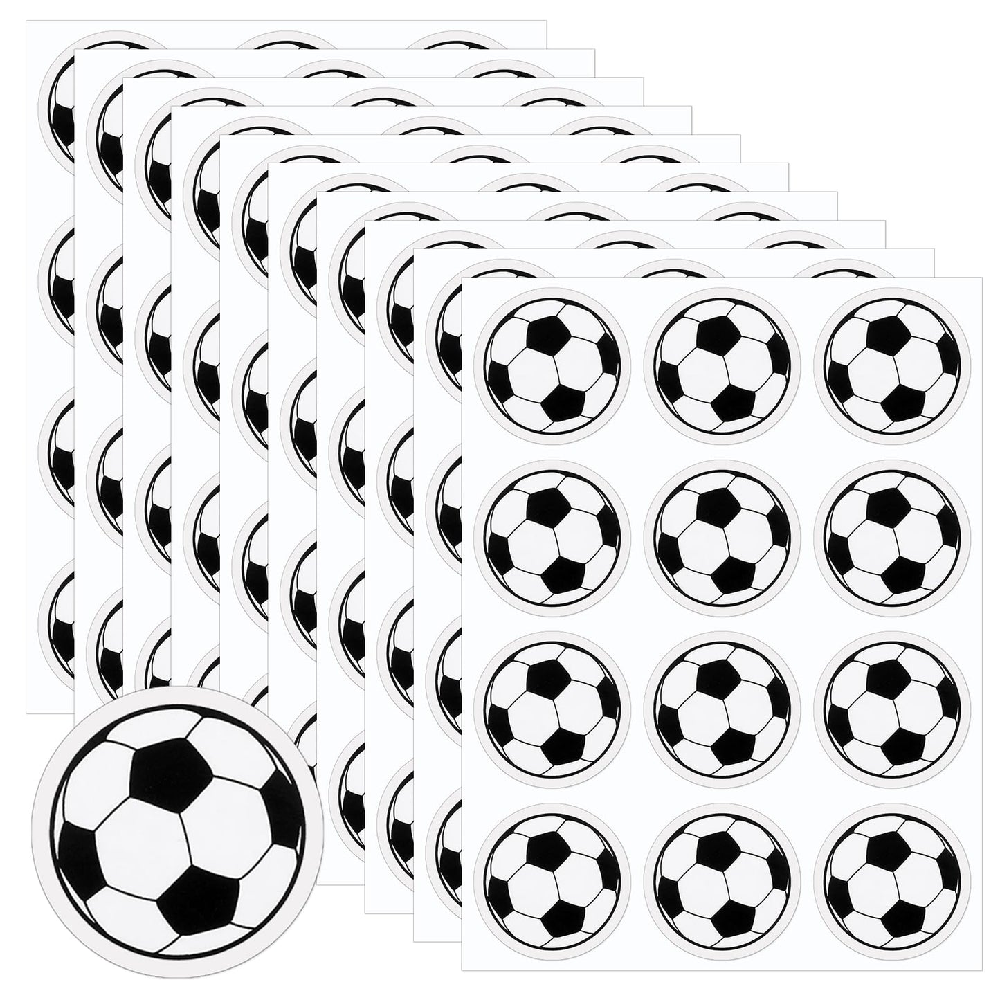 Pack of 120 Self-Adhesive Football Stickers