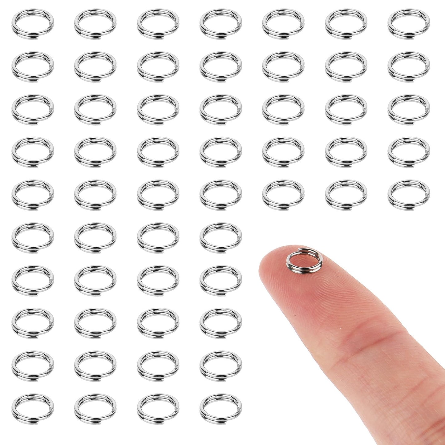 Pack of 100 6mm Key Rings Small O Rings for Jewellery Making
