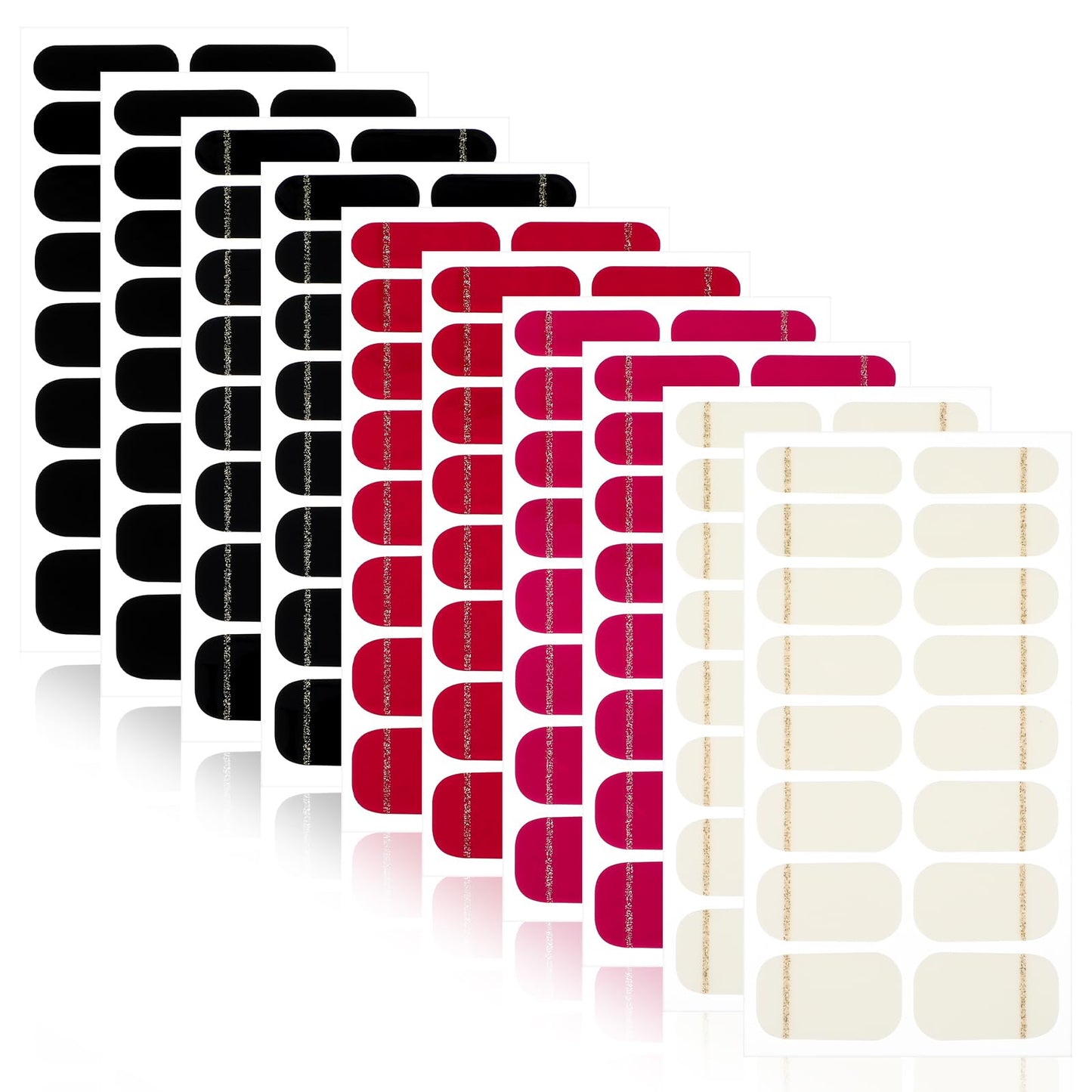 10 Sheets Nail Wraps Nail Polish Strips Nail Stickers Nail Polish Stickers Self Adhesive Nail Polish Decals Nail Art Full Nail Wrap Stickers for Women Girls Manicure Tips Decorations