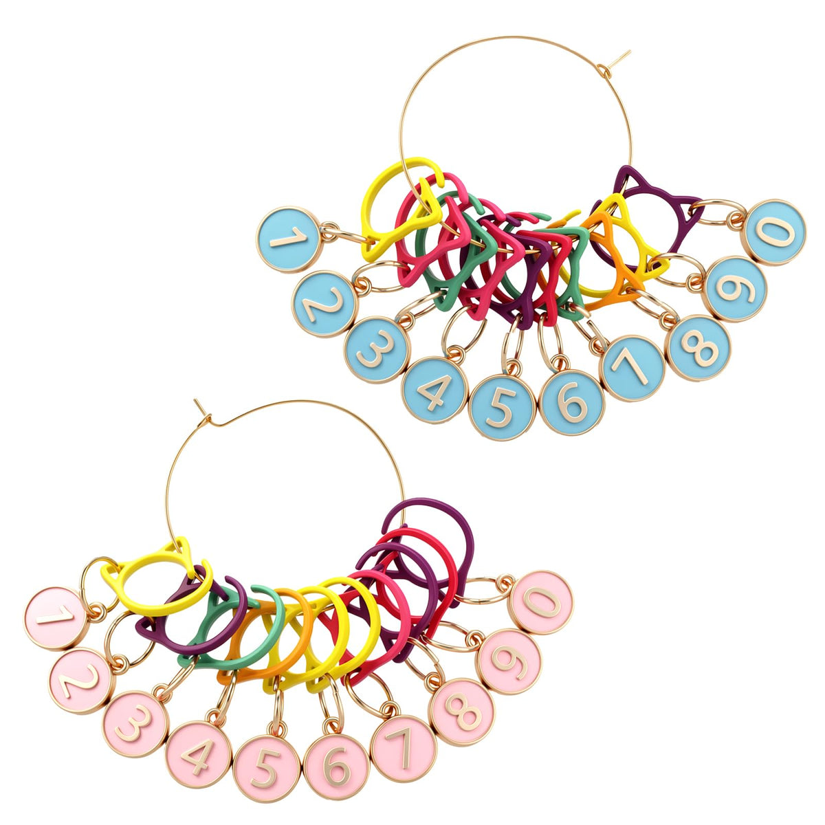 Tweruna 20 Crochet Stitch Markers Numbered 0-9