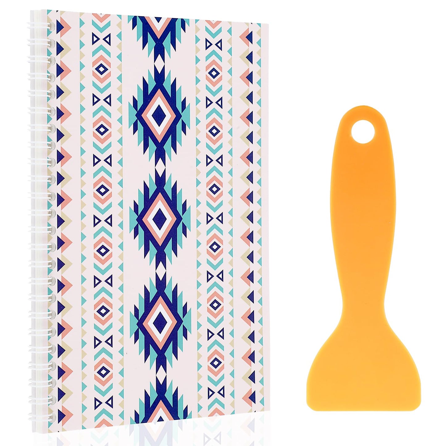 Aster Sticker Collecting Book, Reusable Sticker Book Collecting Album, Sticker Storage Book with Plastic Spatula, Release Paper Blank Sticker Book for Stickers Collection(64 Pages)