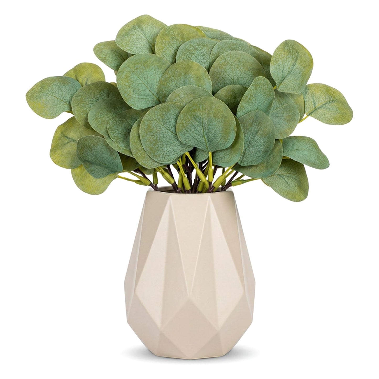 Pack of 12 Artificial Eucalyptus Decorative Branches, Realistic Green Plant