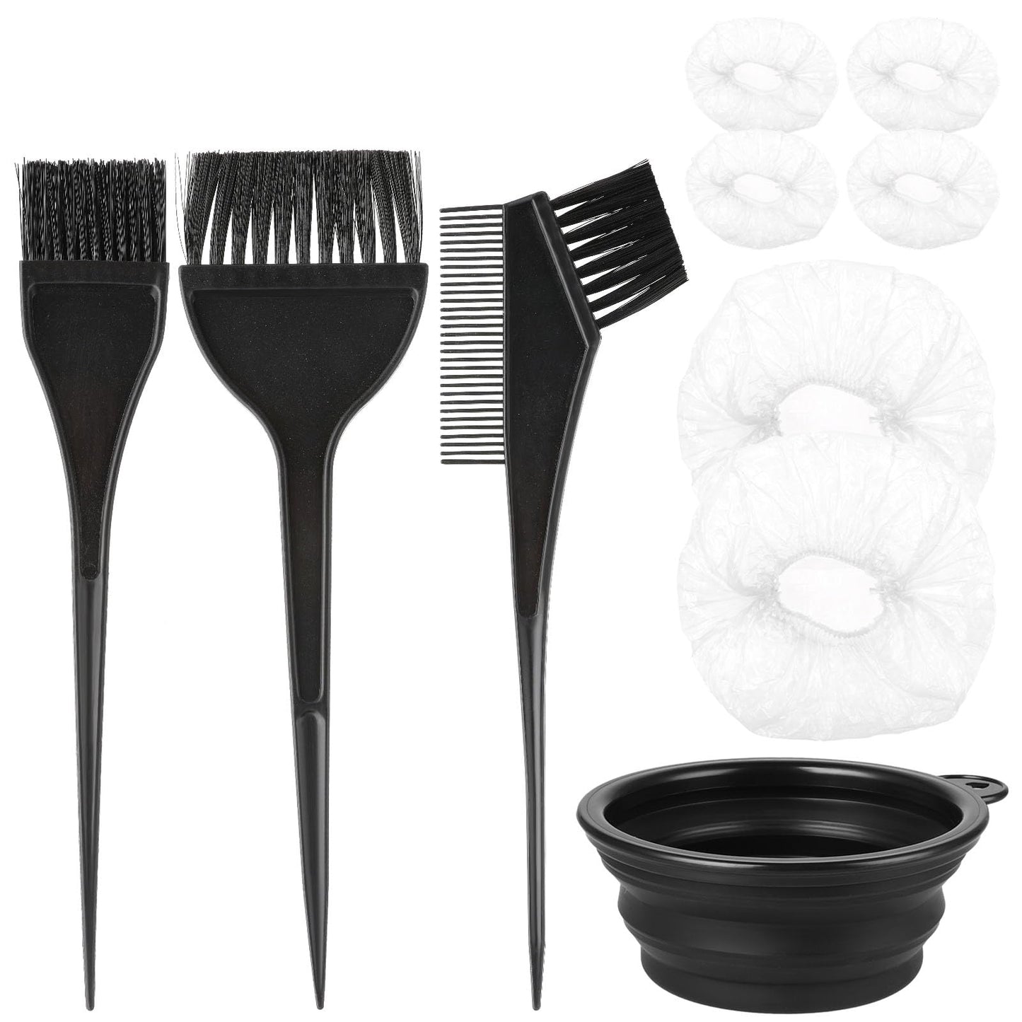 10 Pcs Hair Coloring Tools - Hair Dye Brushes Hair Tinting Bowl, Earmuffs, Shower Caps, Mixing Bowl Tint Comb for Hair Coloring Applicator, DIY Salon Hair Dye Too