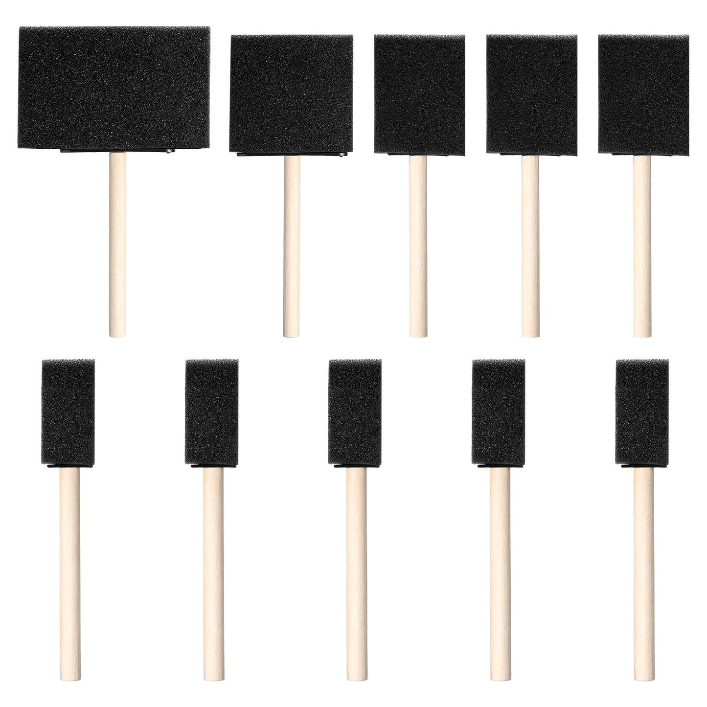 10PCS Foam Paint Brushes Set, Sponge Paint Brush with Wooden Handle