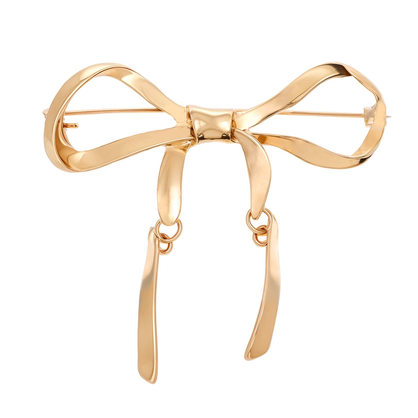 1 Pcs Gold Bow Brooch, Elegant Bow Brooch Pin, Gold Bow Pins for Simple Dress Coat Cardigan Wedding Jewelry Gifts